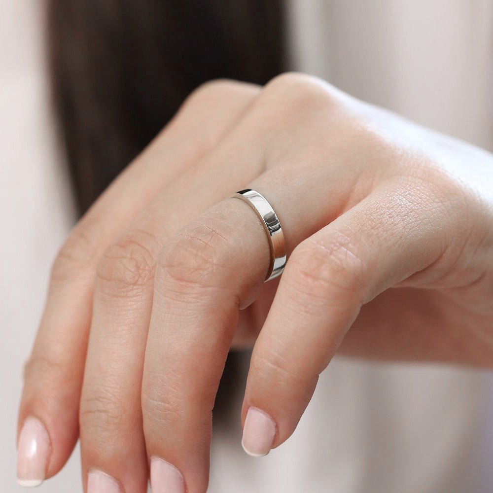 Platinum 3MM Flat Wedding Band