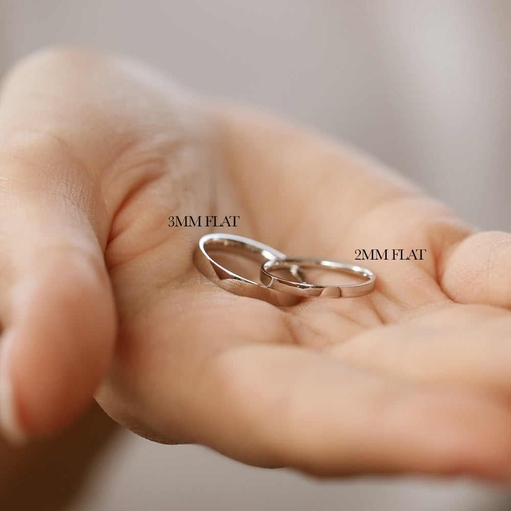 Platinum 3MM Flat Wedding Band