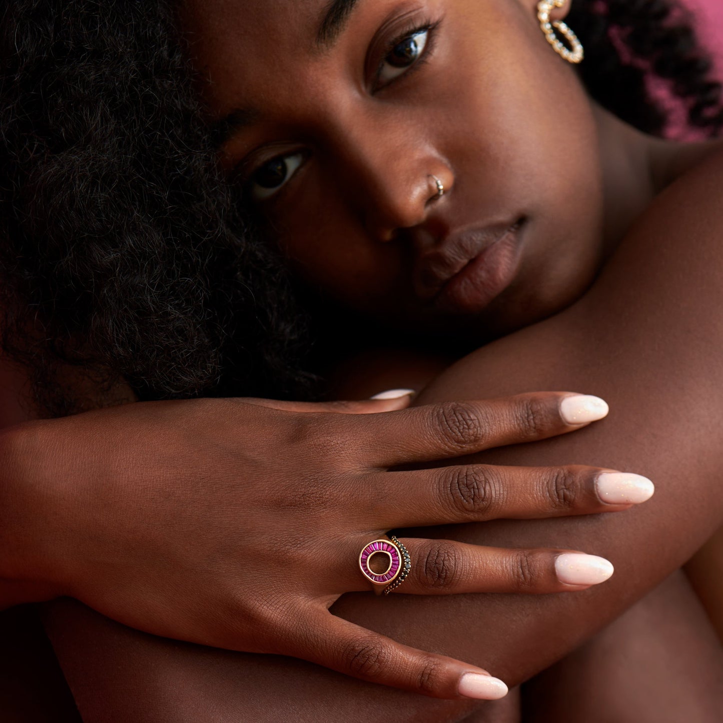 Ruby-Tapered-Baguette-Gold-Statement-Ring-sollid-gold