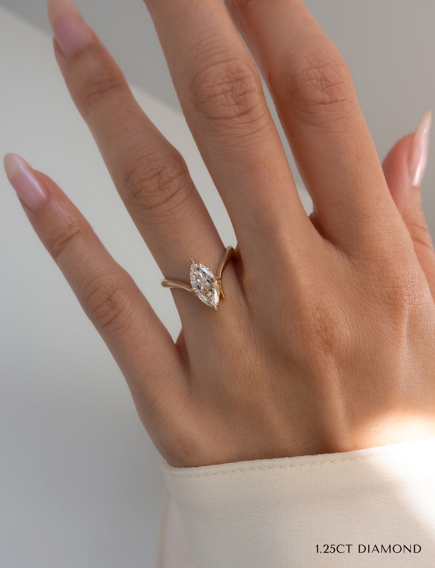 1.0- 3.0ct Grande Marquise Eve Ring - Geum Jewels