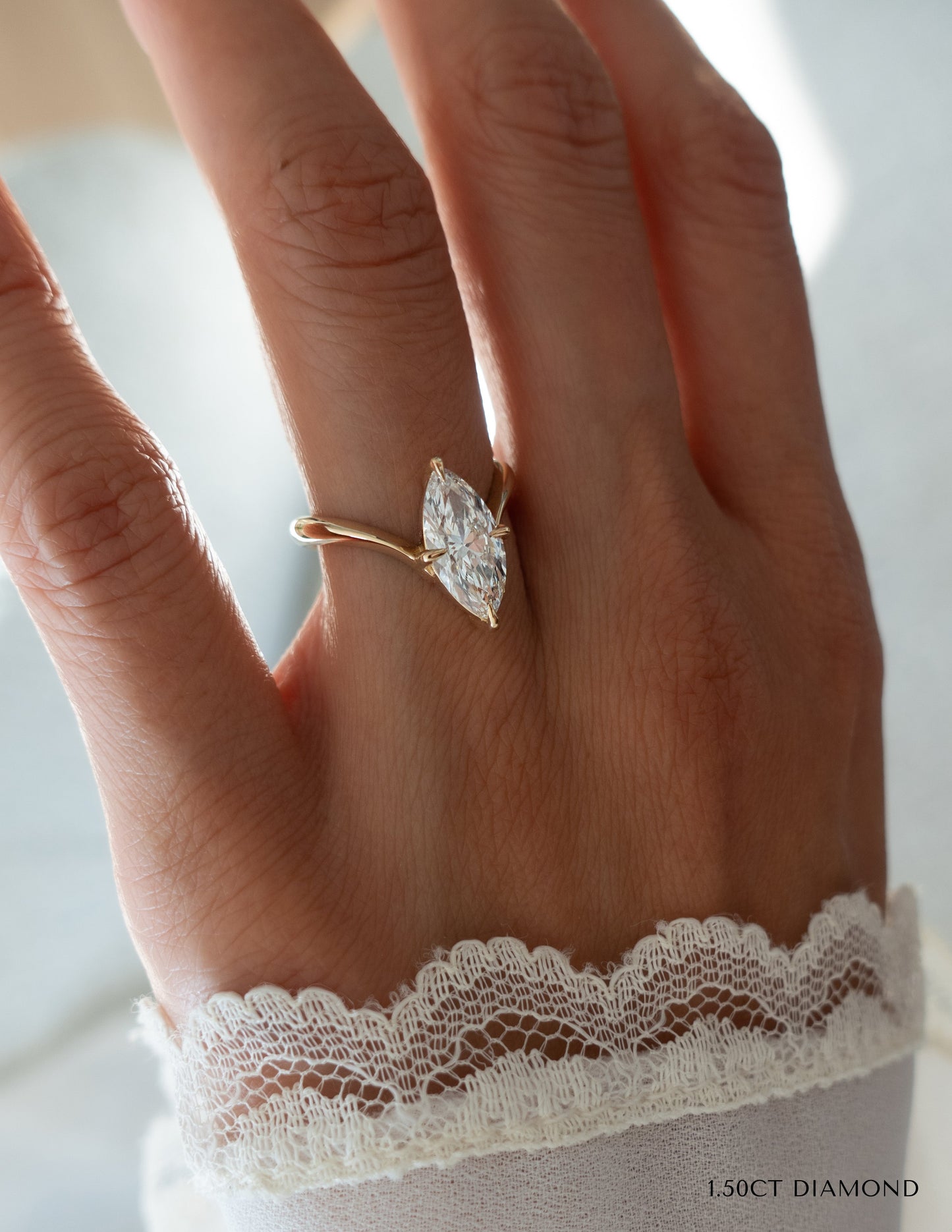 1.0- 3.0ct Grande Marquise Eve Ring - Geum Jewels