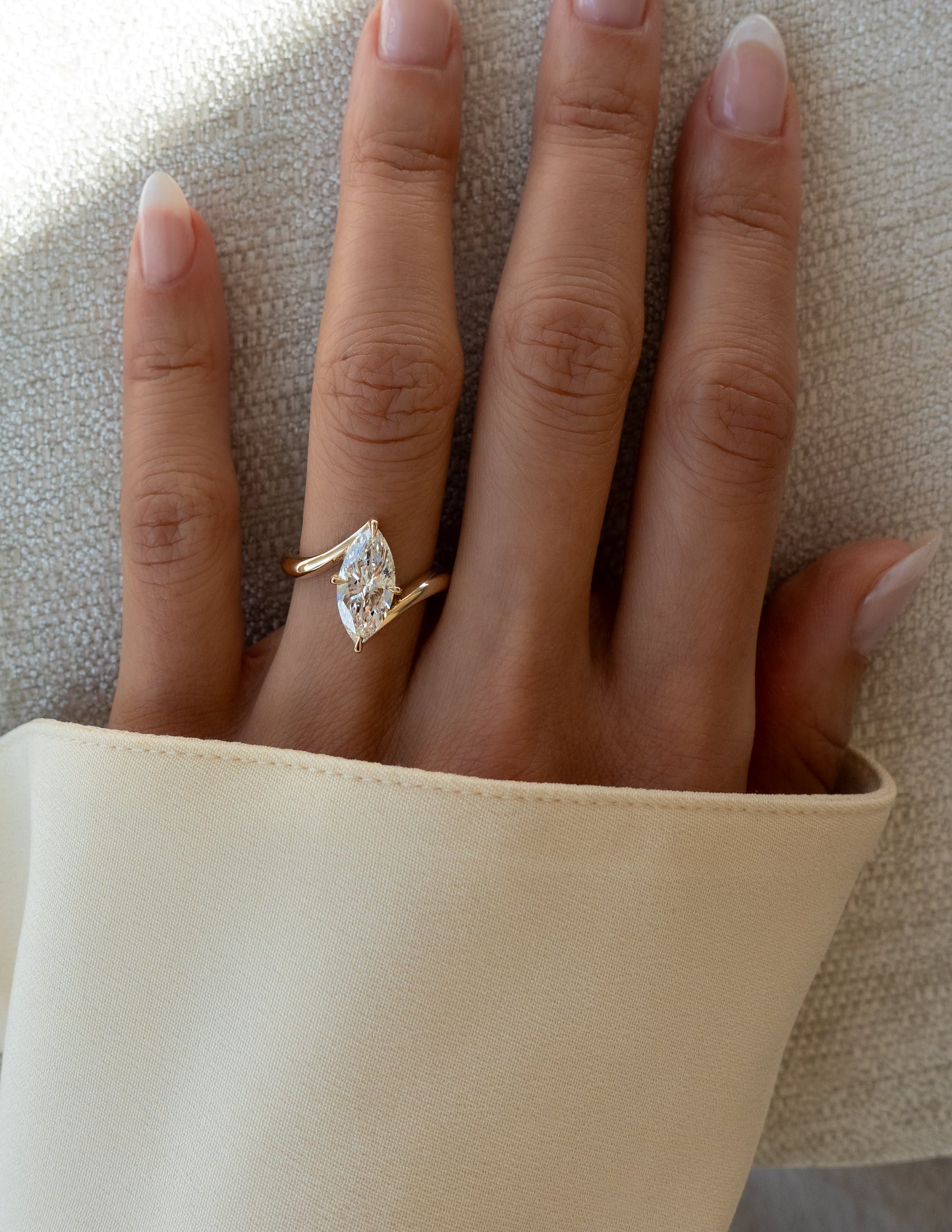 1.0- 3.0ct VERTICAL Marquise Solitaire Ring - Geum Jewels