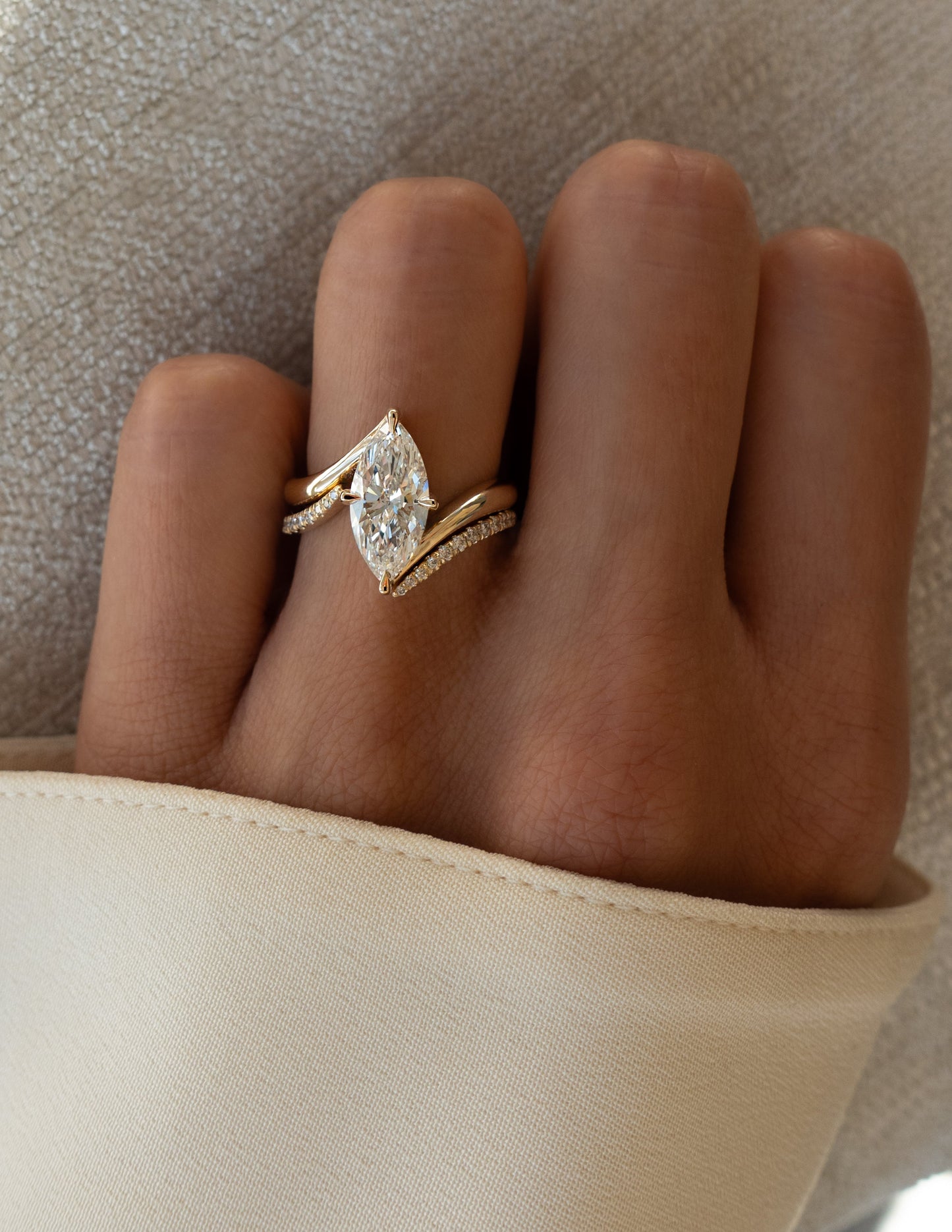 1.0- 3.0ct VERTICAL Marquise Solitaire Ring - Geum Jewels