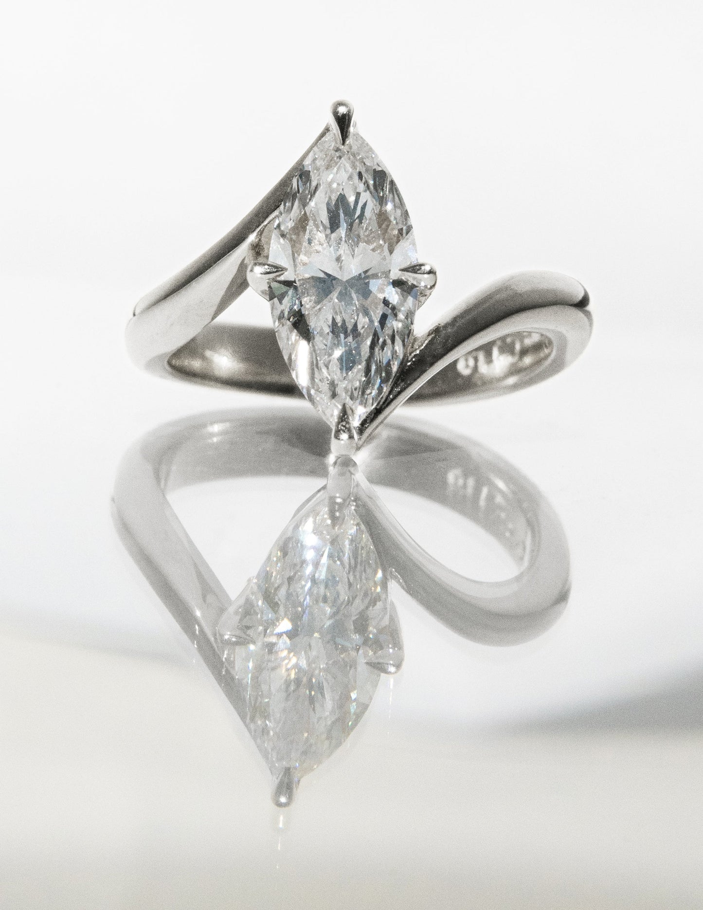 1.0- 3.0ct VERTICAL Marquise Solitaire Ring - Geum Jewels