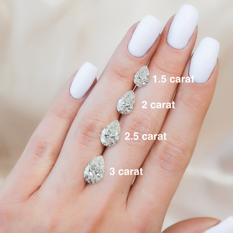 1.0- 3.0cts Pear Lab-Grown Diamond Ring - Geum Jewels