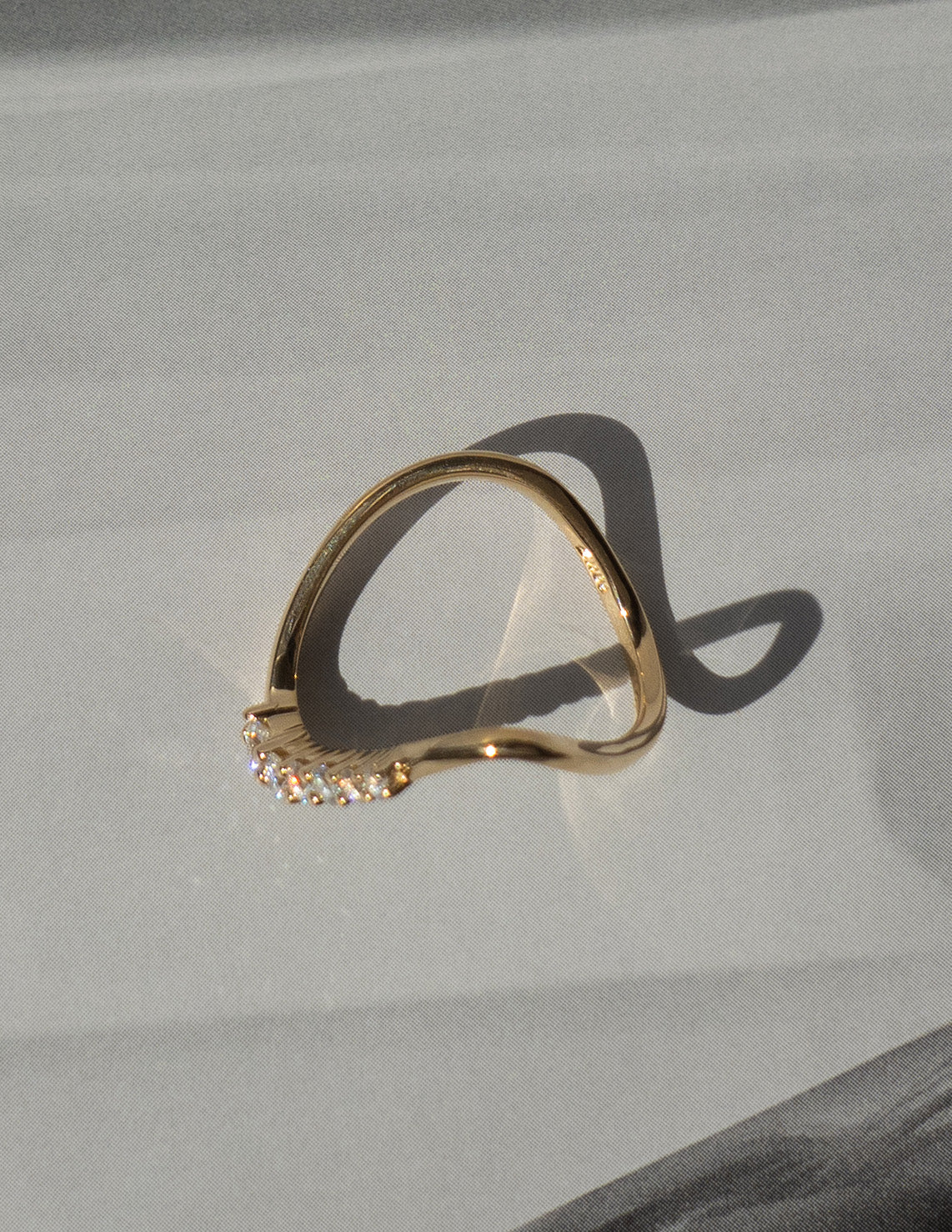 Cadette Adorned Oceanic Nature Inspired Asymmetrical Ring