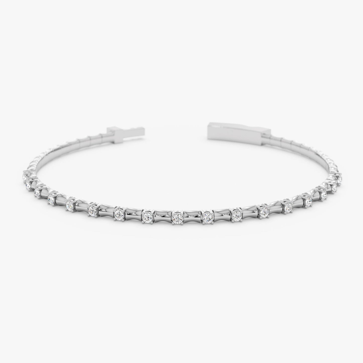 Ribbed Diamond Bracelet, Yvaine - Geum Jewels