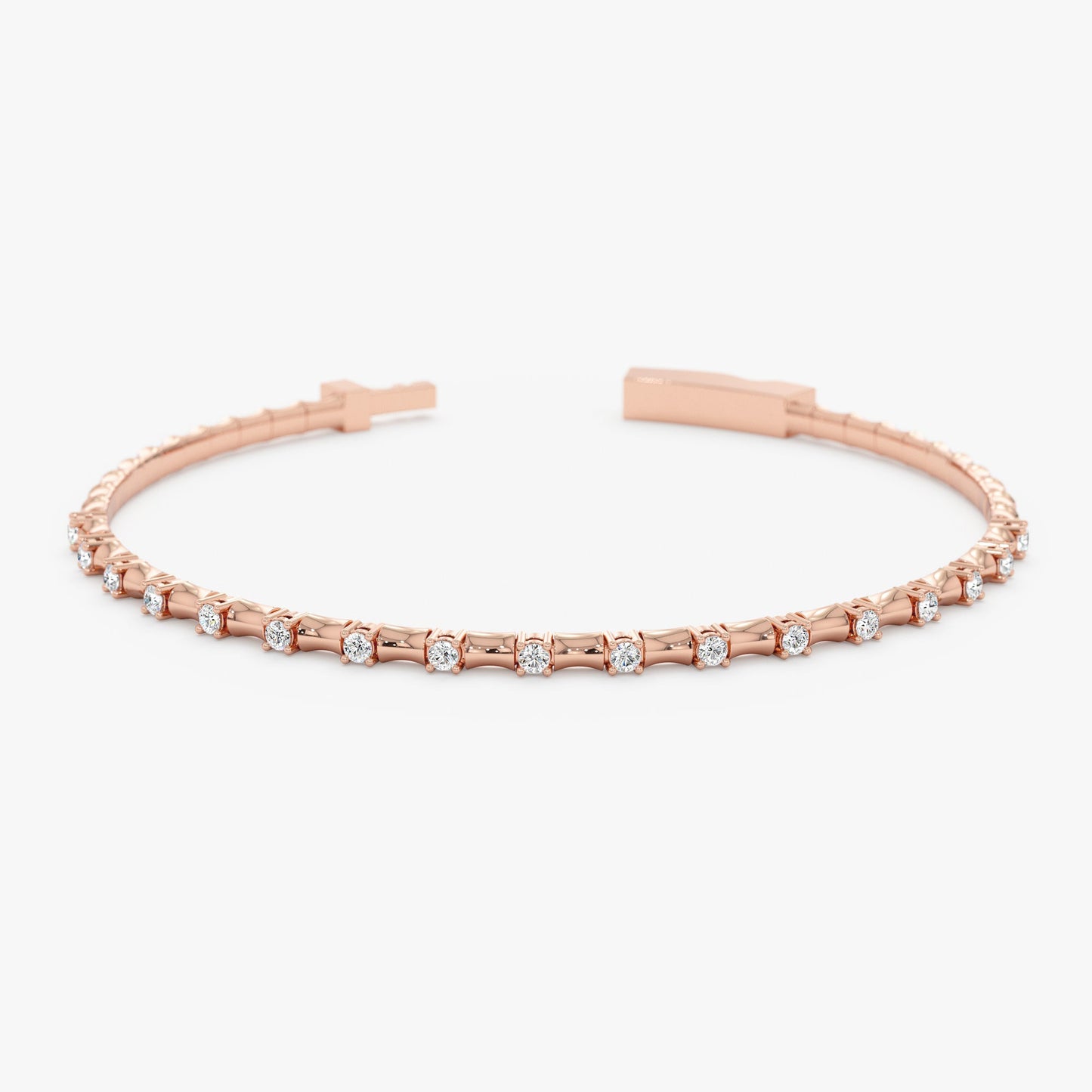 Ribbed Diamond Bracelet, Yvaine - Geum Jewels