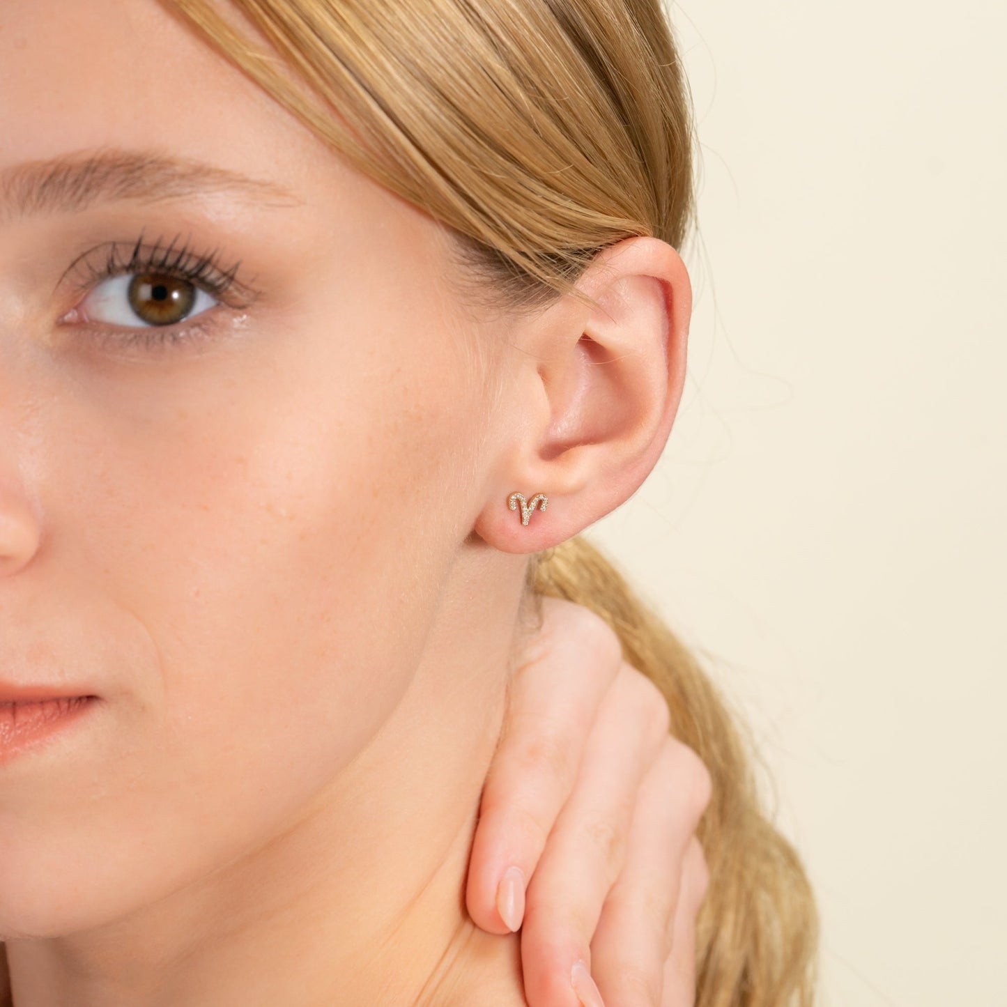Horoscope Diamond Stud Earrings, Destiny - Geum Jewels