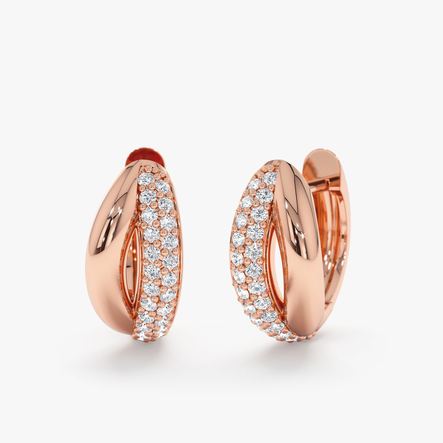 Double Diamond Huggies, Kaede - Geum Jewels