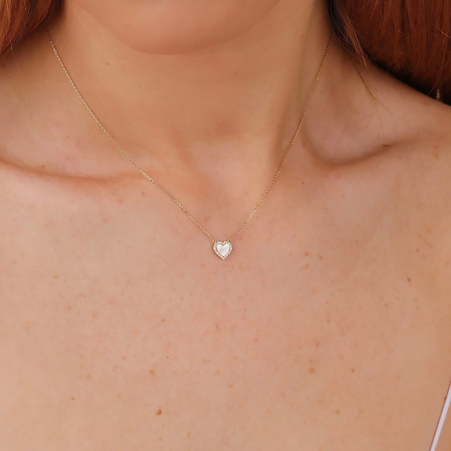 Diamond and Pearl Heart Necklace, Zhuri