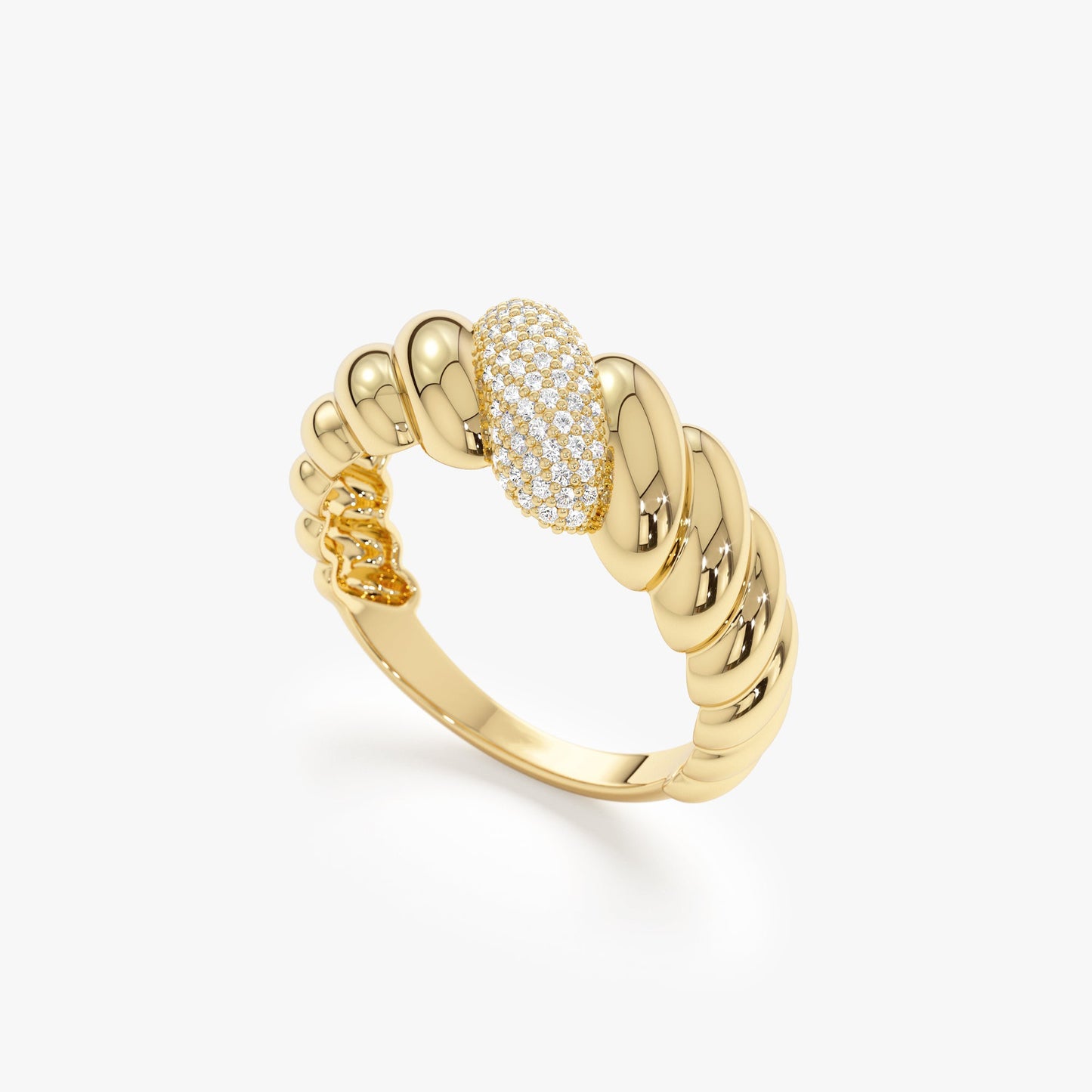 Diamond Croissant Ring, Amina - Geum Jewels