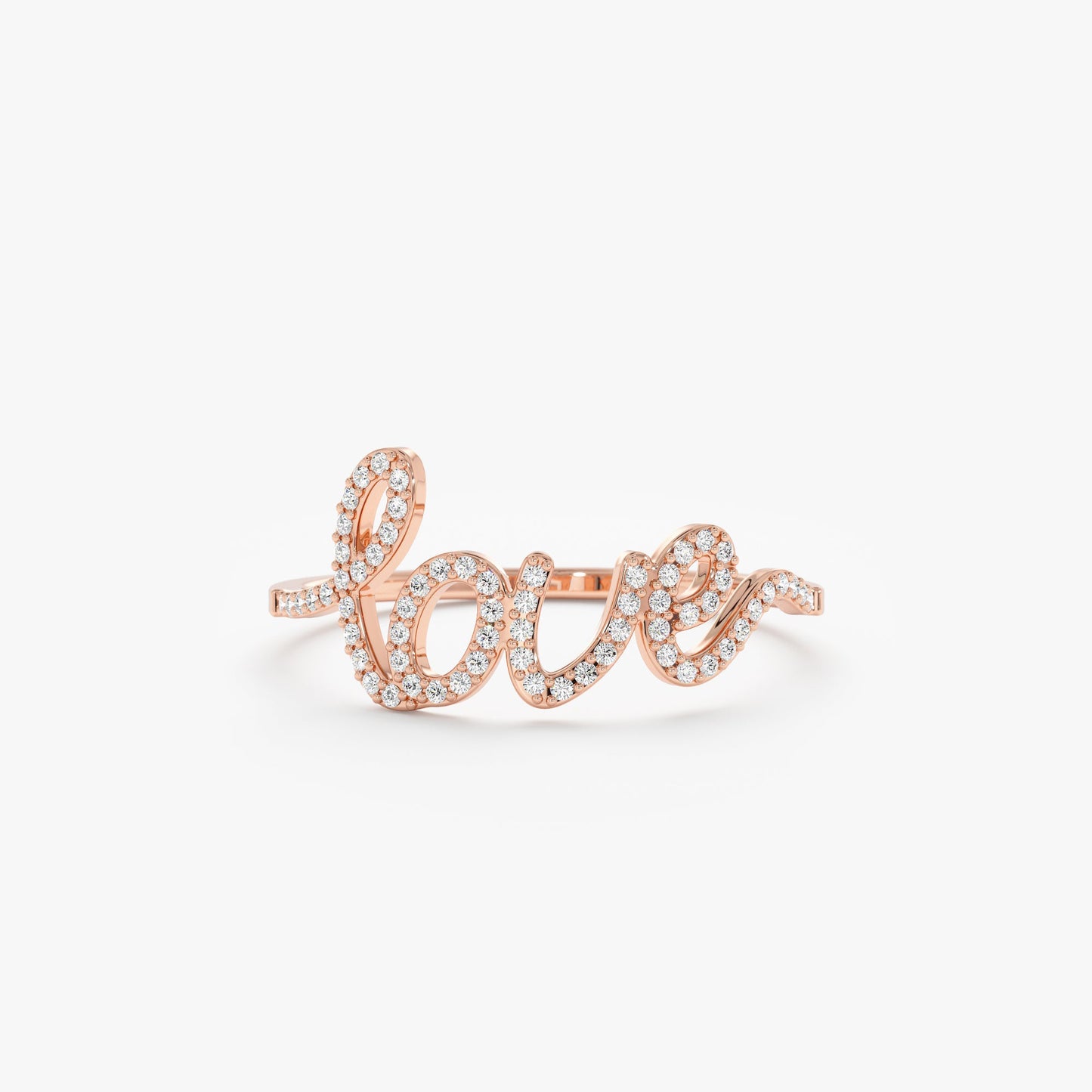 Diamond Cursive Love Ring, Desiree - Geum Jewels