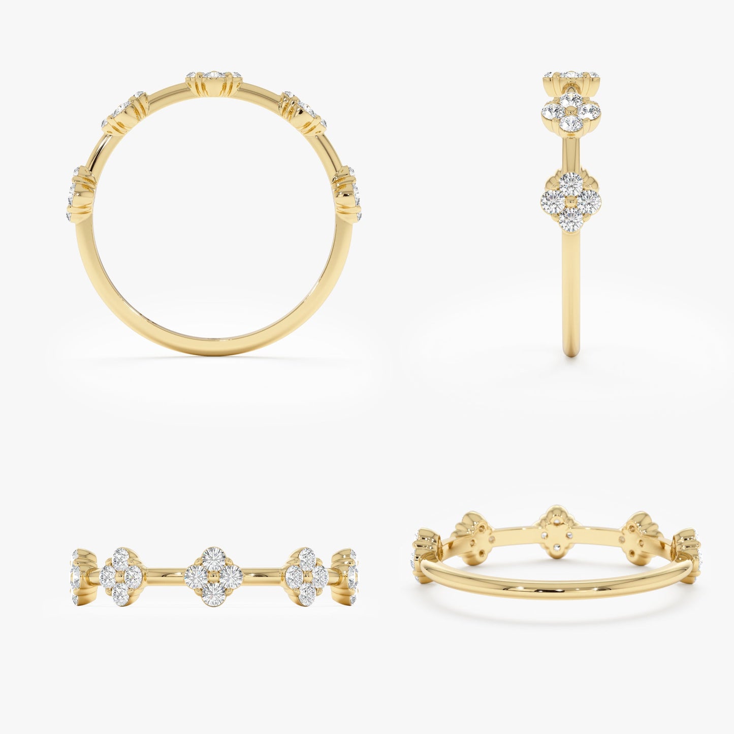 Diamond Multi Clover Ring, Emersyn