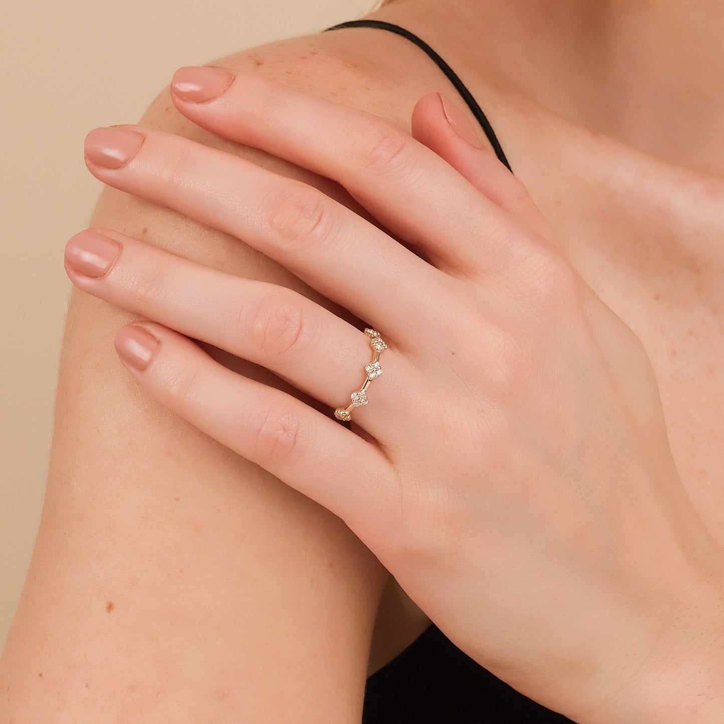 Diamond Multi Clover Ring, Emersyn