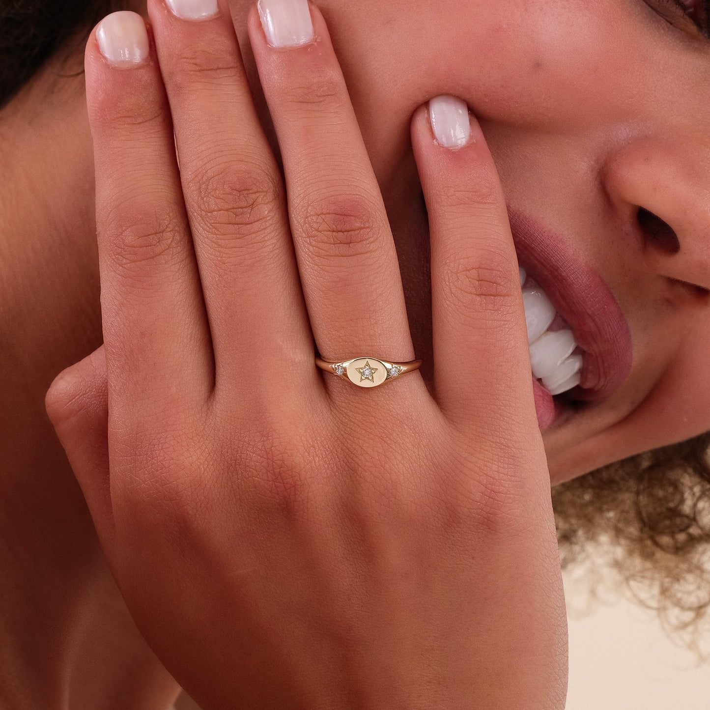 Diamond Star Signet Ring, Jai