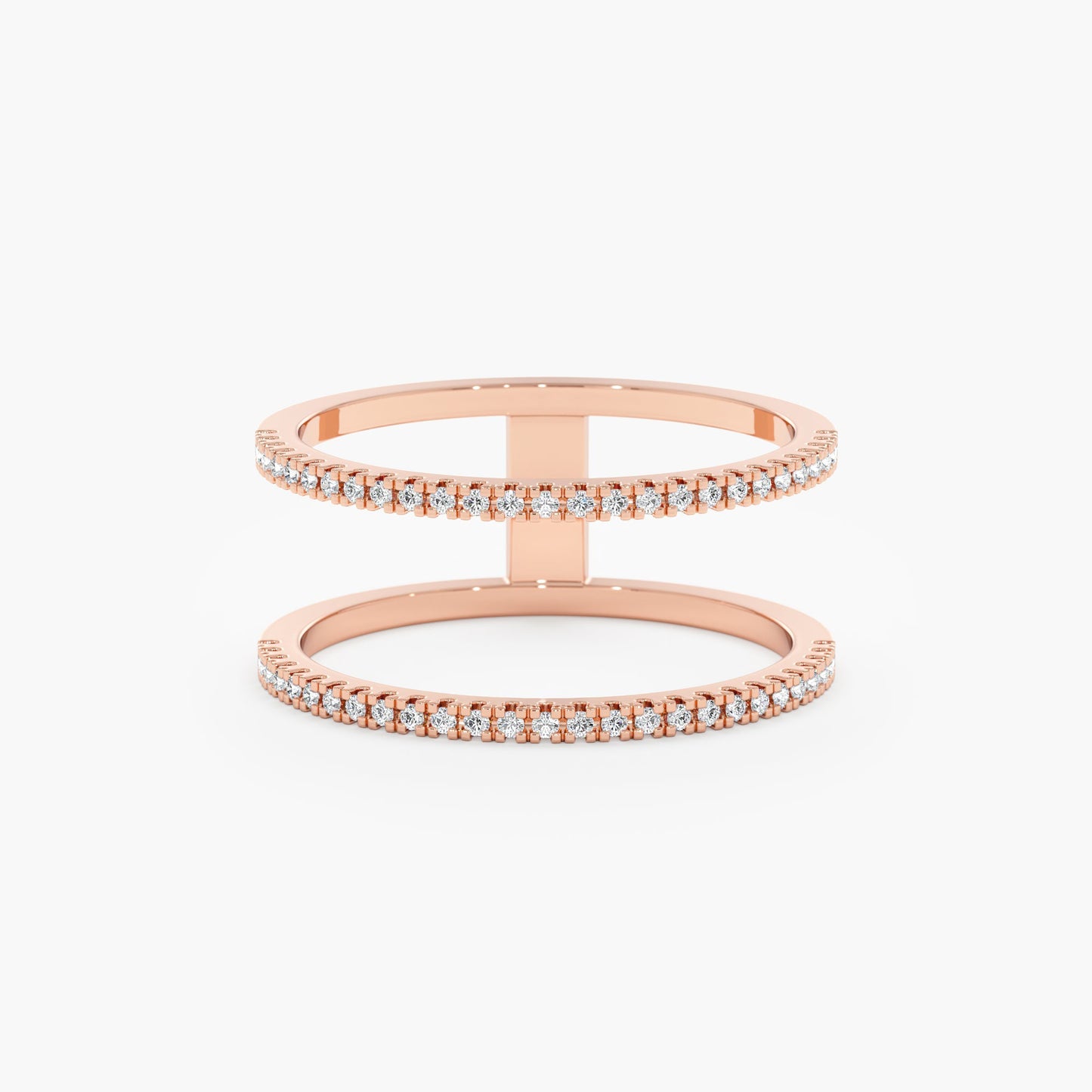 Double Line Diamond Ring, Makenna - Geum Jewels