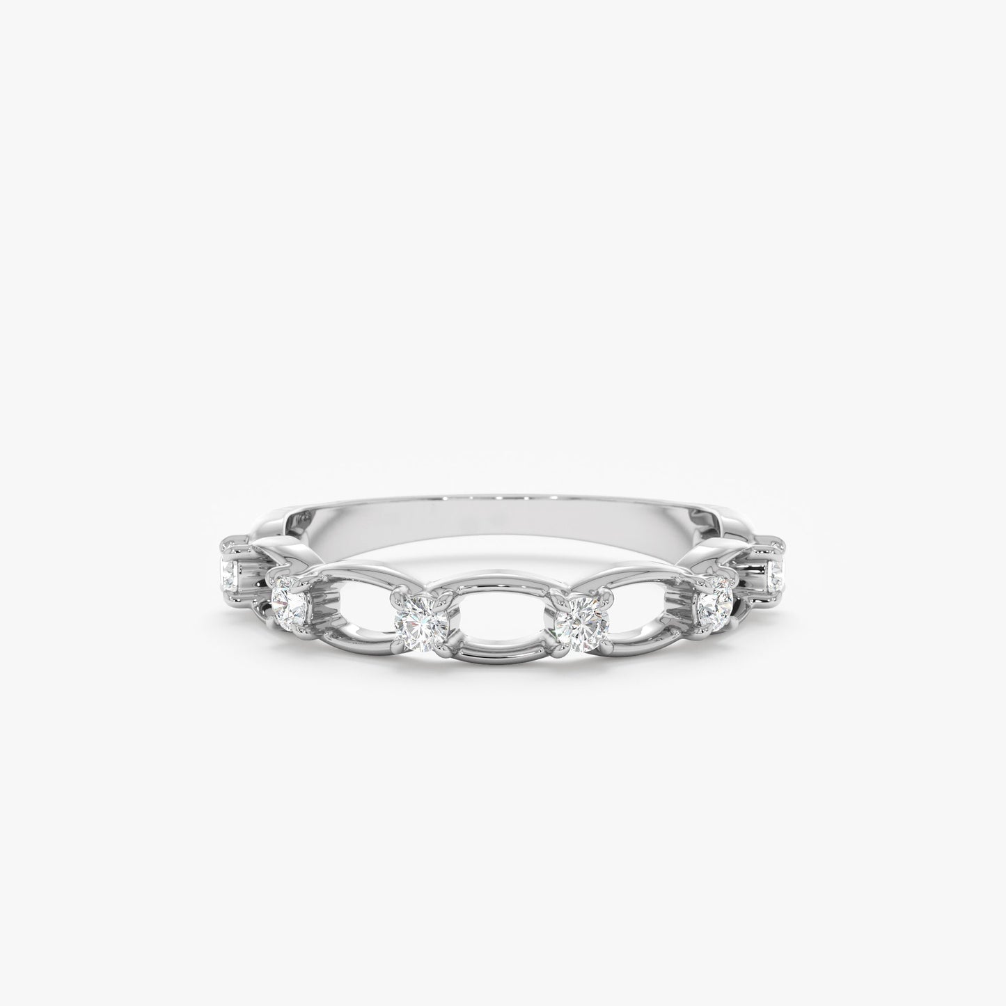 Half Eternity Diamond Chain Ring, Donatella - Geum Jewels
