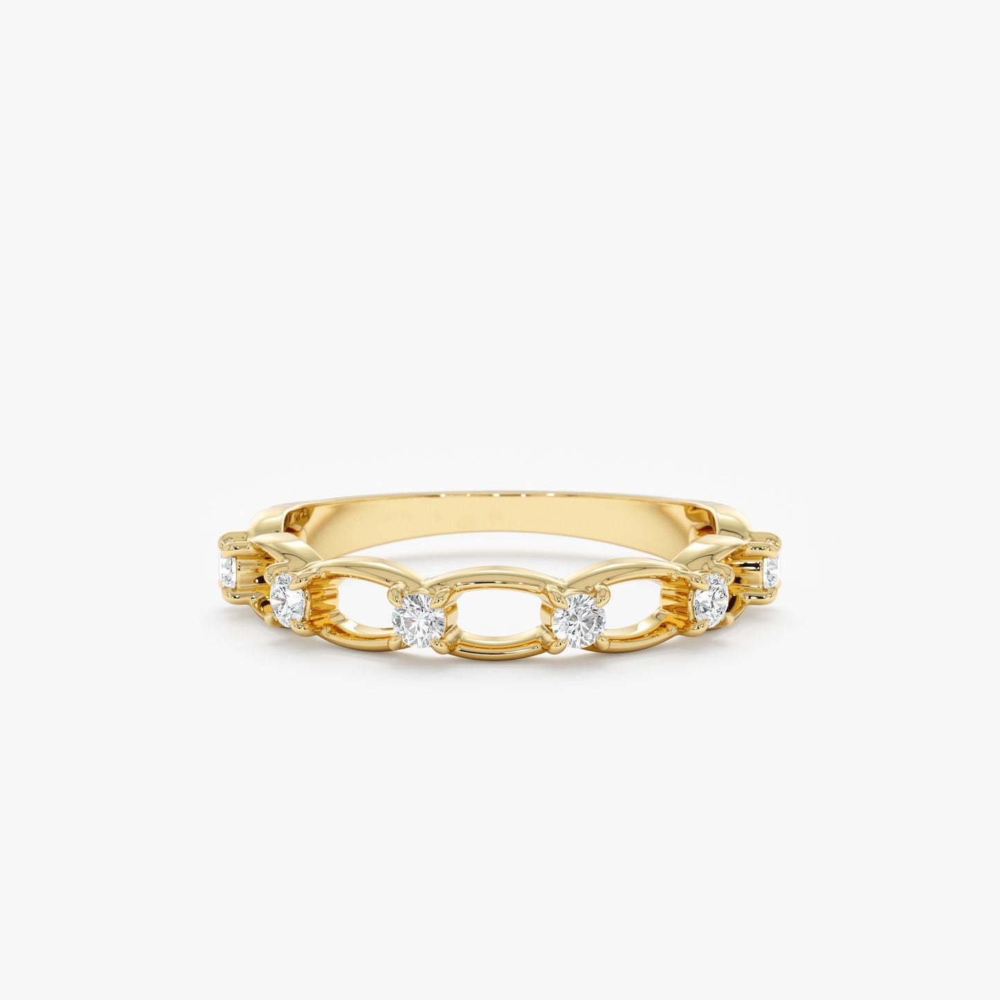 Half Eternity Diamond Chain Ring, Donatella - Geum Jewels