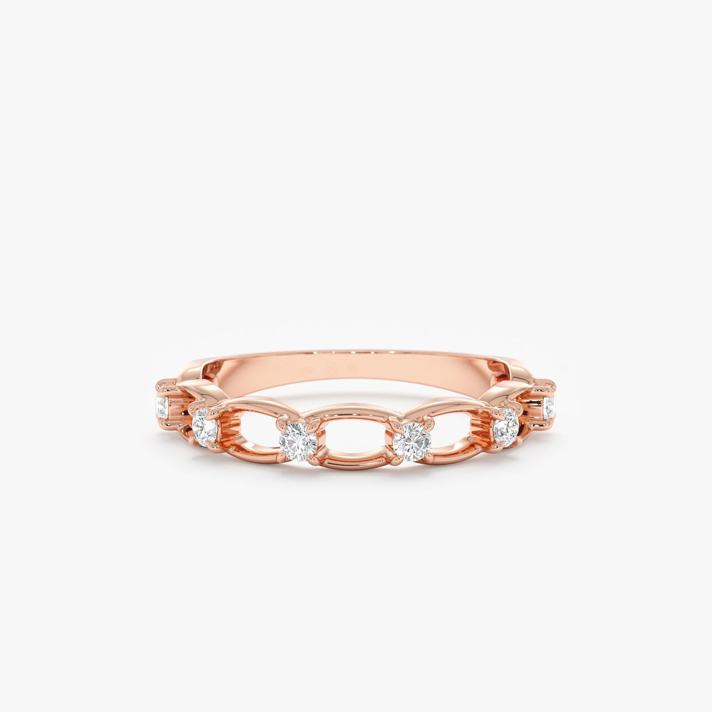 Half Eternity Diamond Chain Ring, Donatella - Geum Jewels
