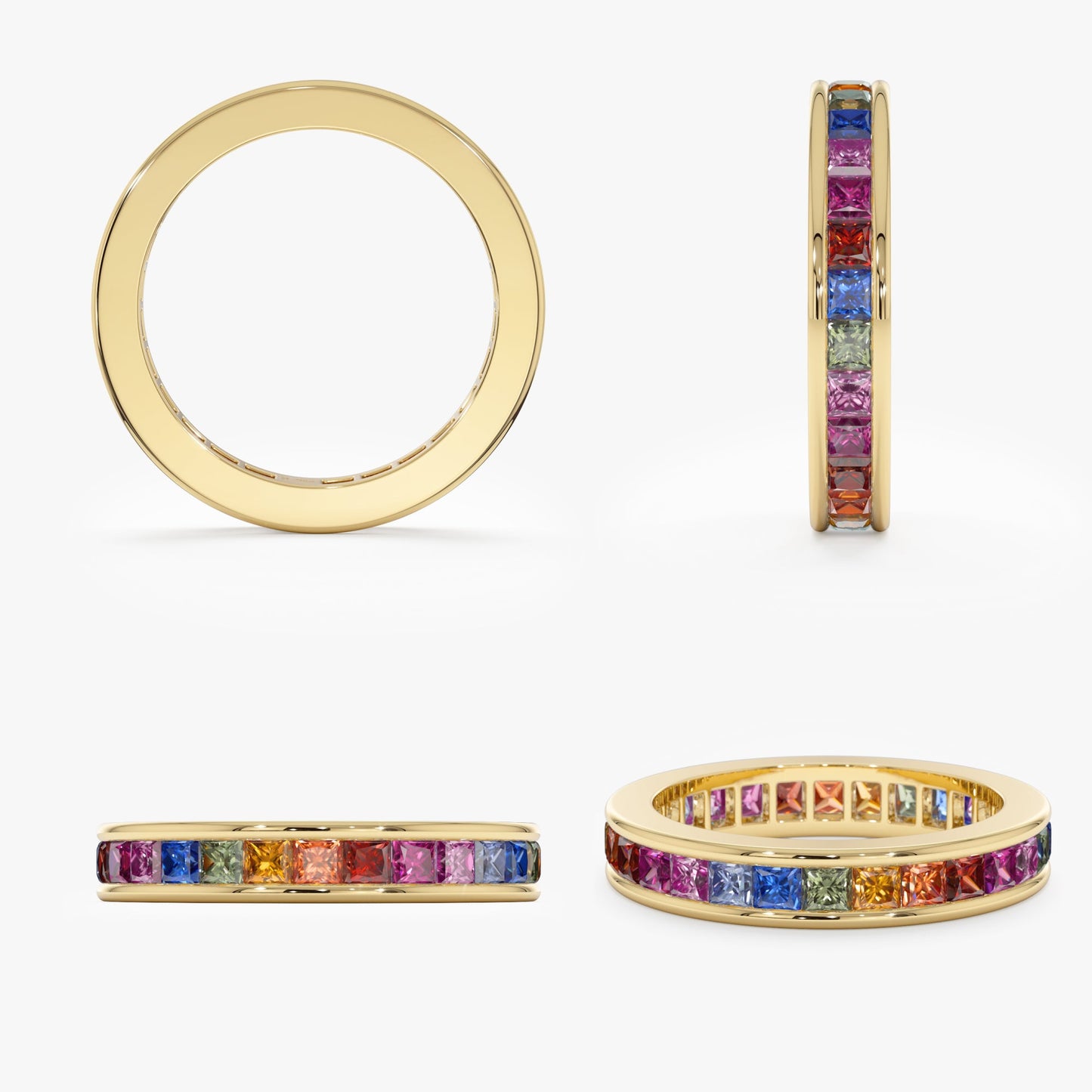Rainbow Sapphire Eternity Ring, River