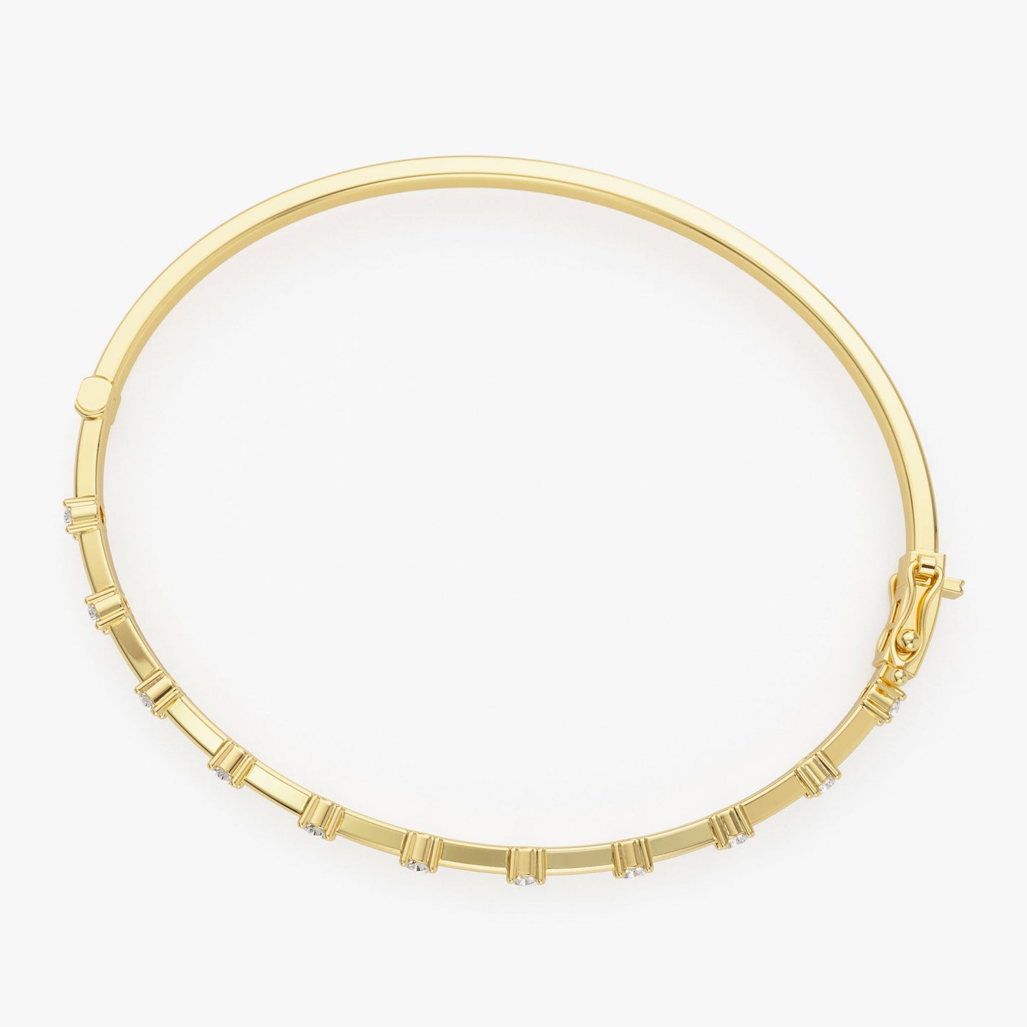 14k 0.50 ctw Diamond Bar Bangle Bracelet