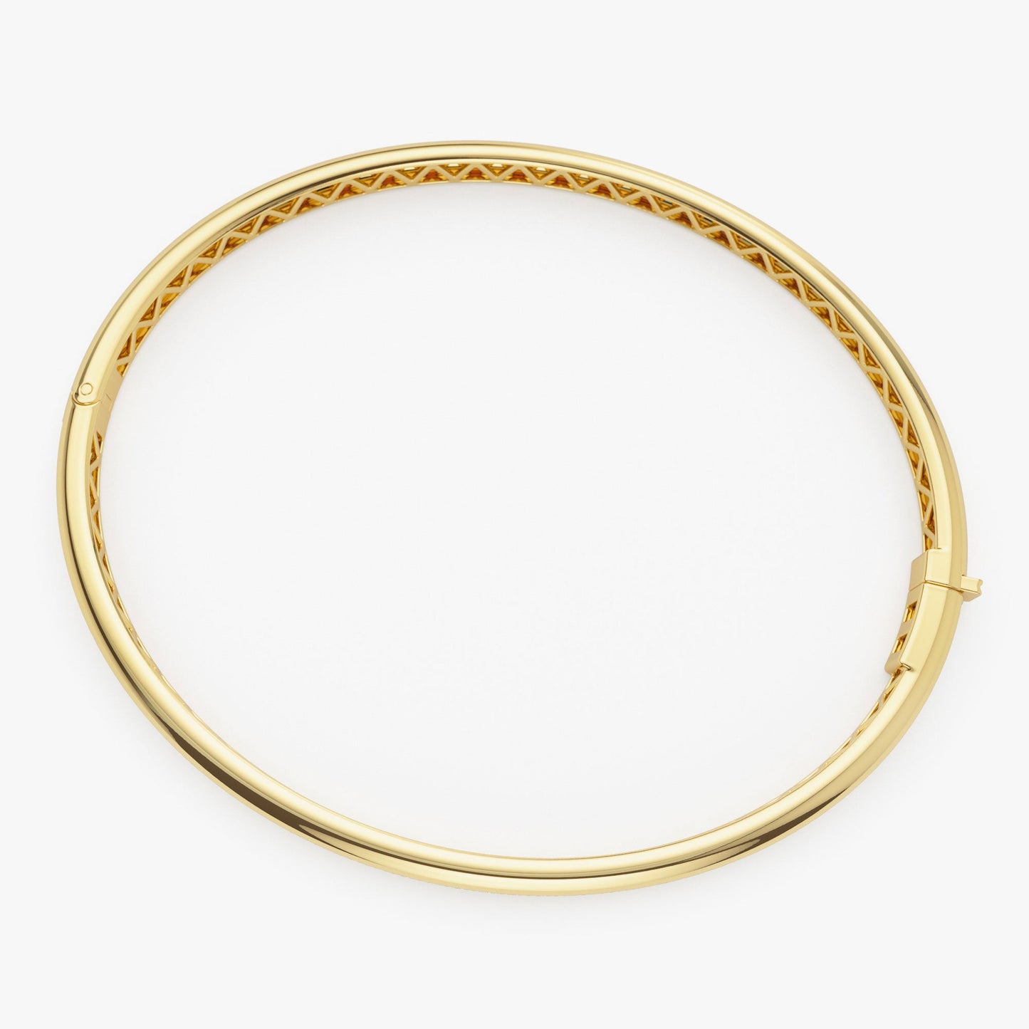 14k 1.00 Ctw Dome Diamond Bangle Bracelet