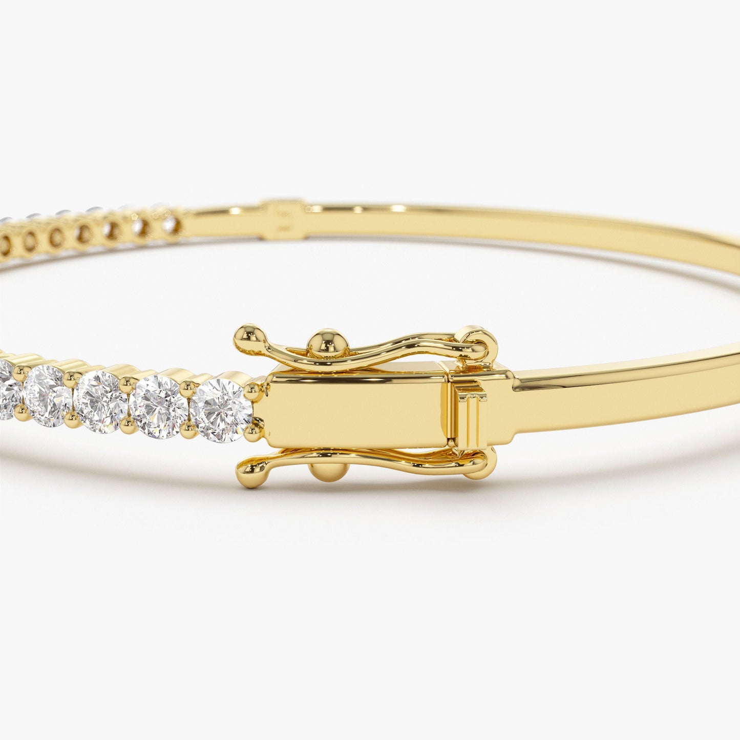 14k 1.50 Ctw Prong Setting Diamond Bange Bracelet