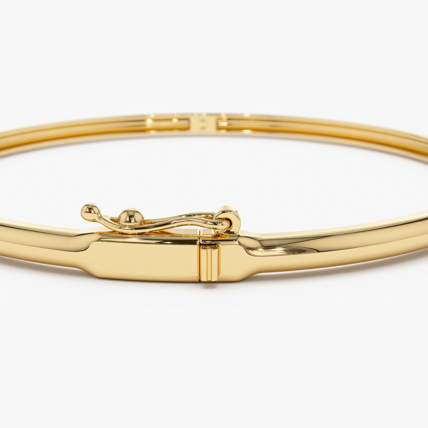 14K Heart Shape Diamond Solitaire Bangle