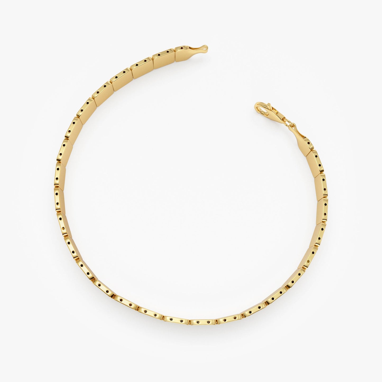 14k Gold Square Link Stacking Bracelet