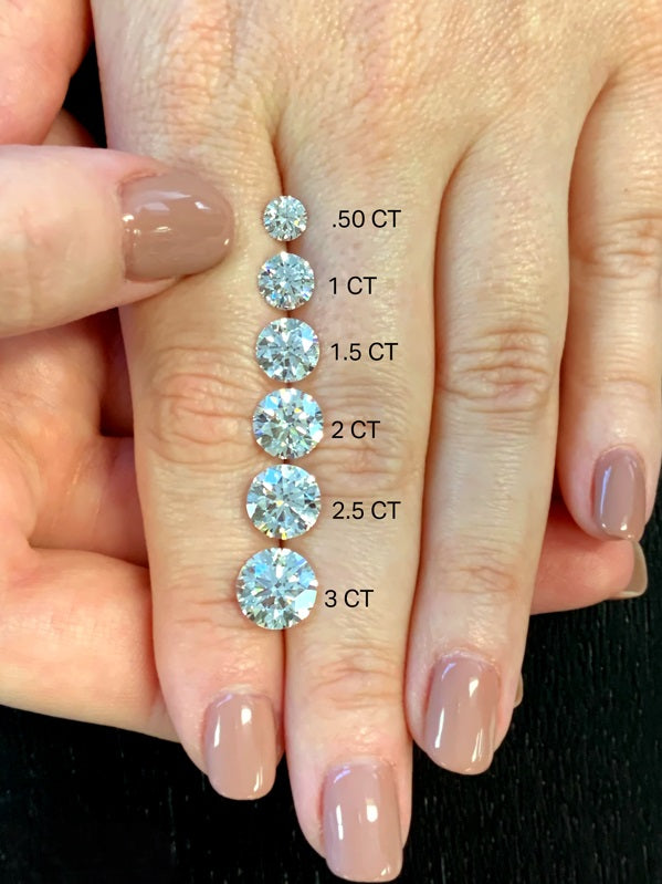 1.0- 3.0cts Round Lab-Grown Diamond Ring - Geum Jewels