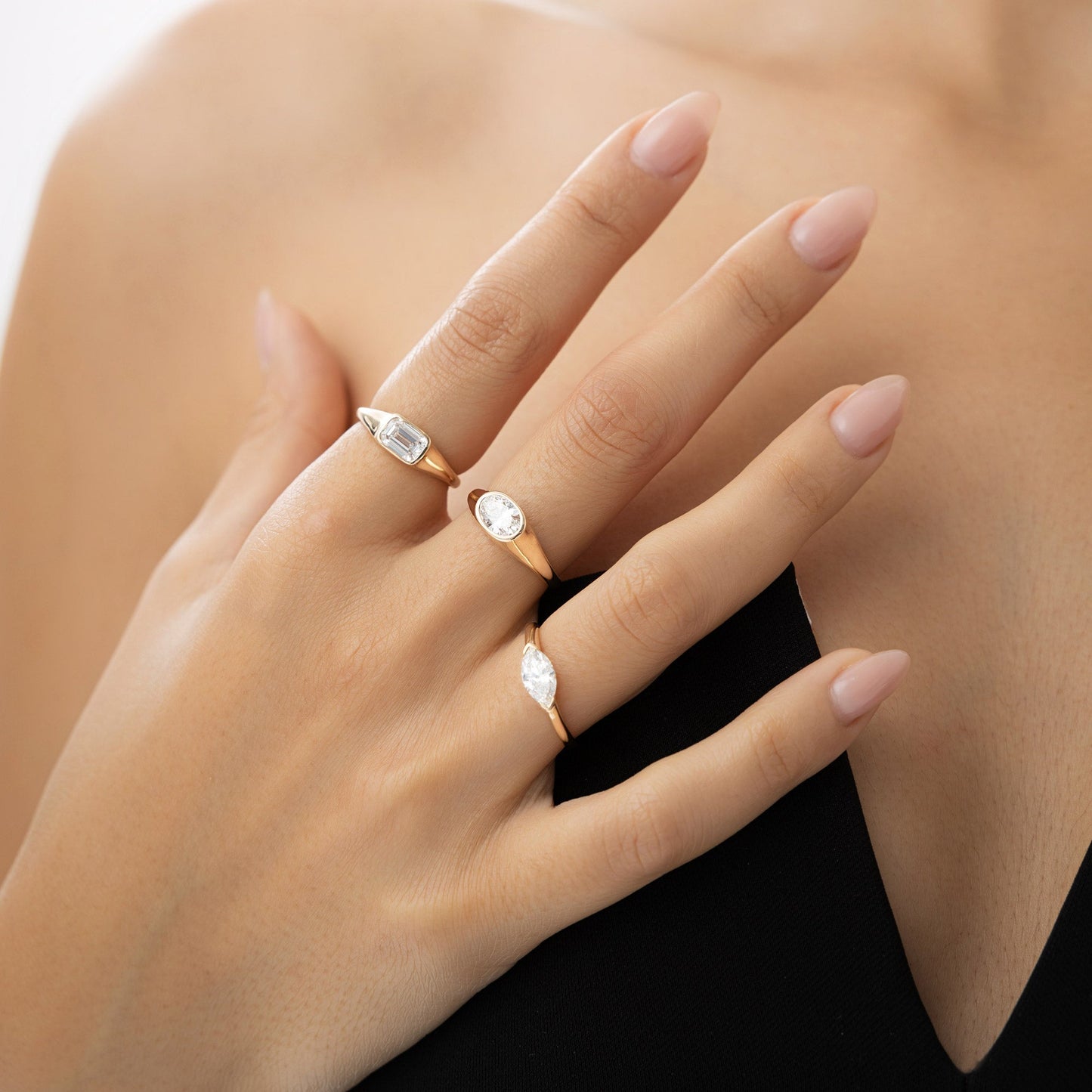 1.00 ctw 14k Oval Shape Lab Grown Diamond Ring - Amira - Geum Jewels