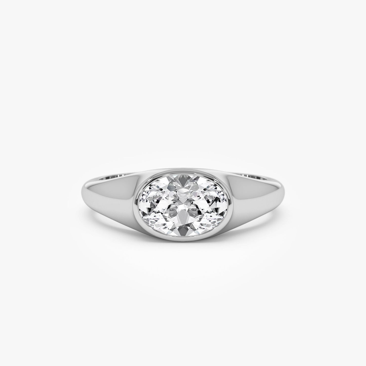 1.00 ctw 14k Oval Shape Lab Grown Diamond Ring - Amira - Geum Jewels