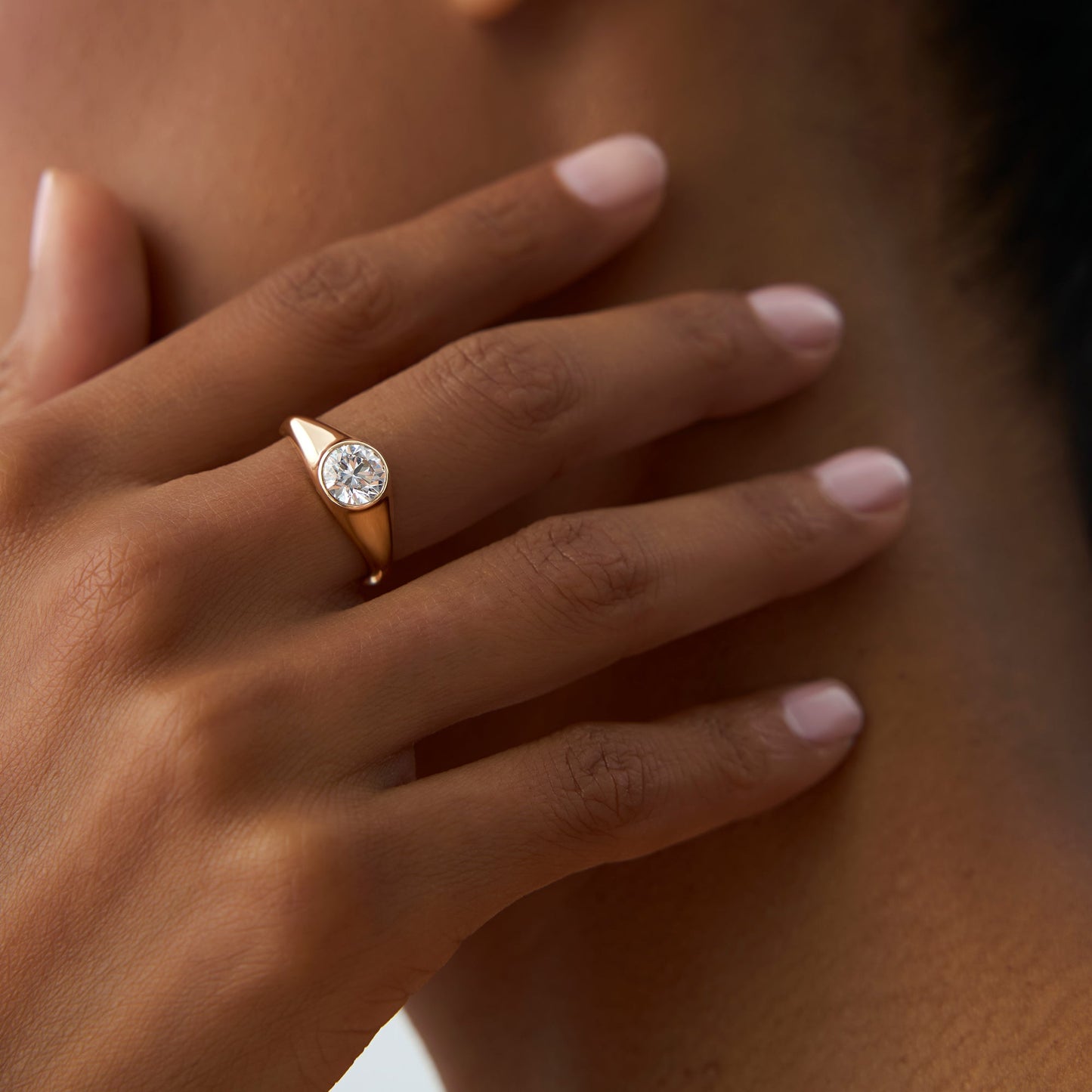 1.00 ctw 14k Round Shaped Lab Grown Diamond Ring - Alina - Geum Jewels