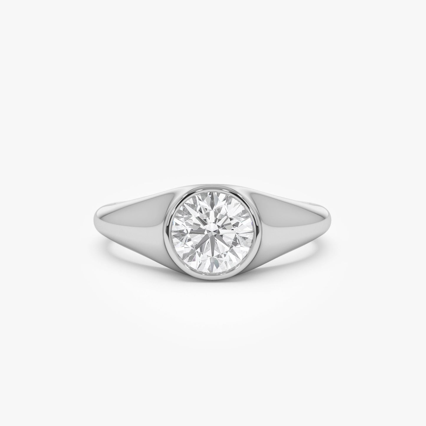 1.00 ctw 14k Round Shaped Lab Grown Diamond Ring - Alina - Geum Jewels