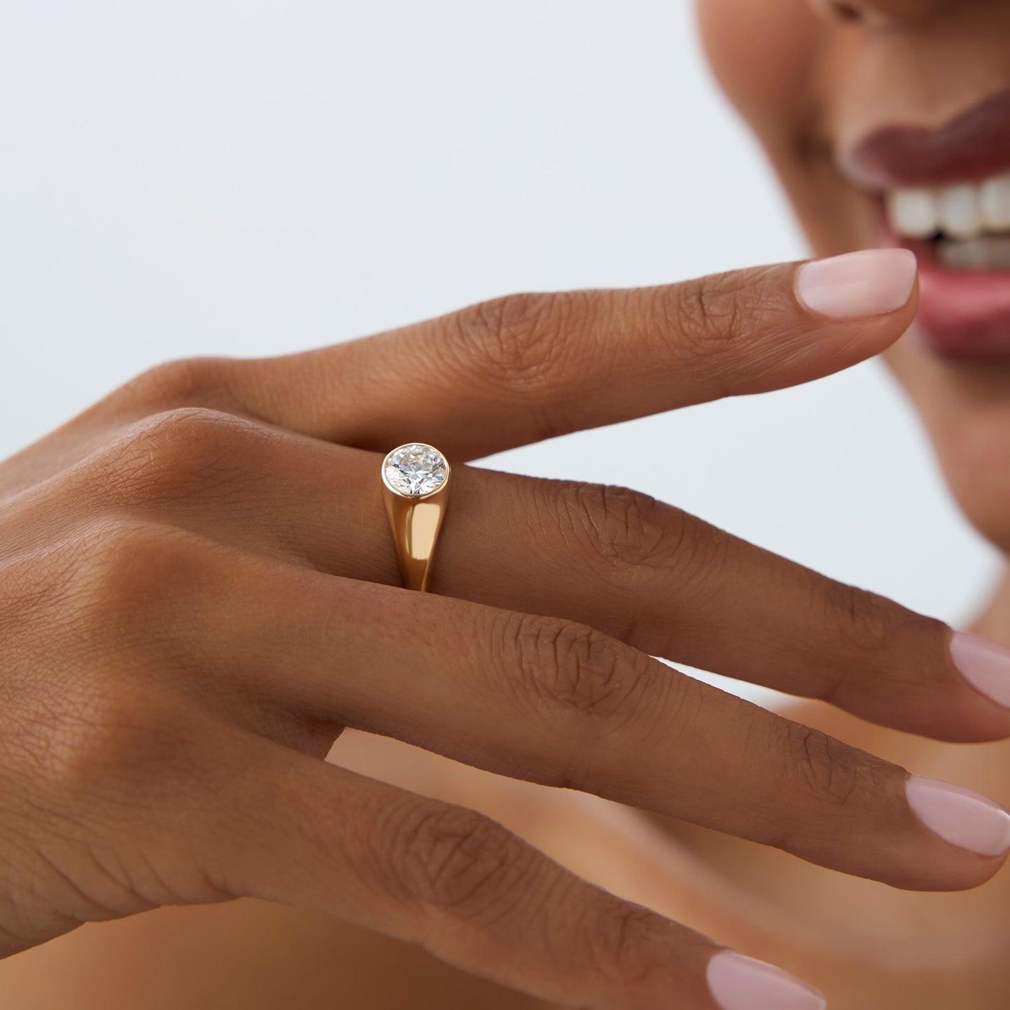 1.00 ctw 14k Round Shaped Lab Grown Diamond Ring - Alina - Geum Jewels
