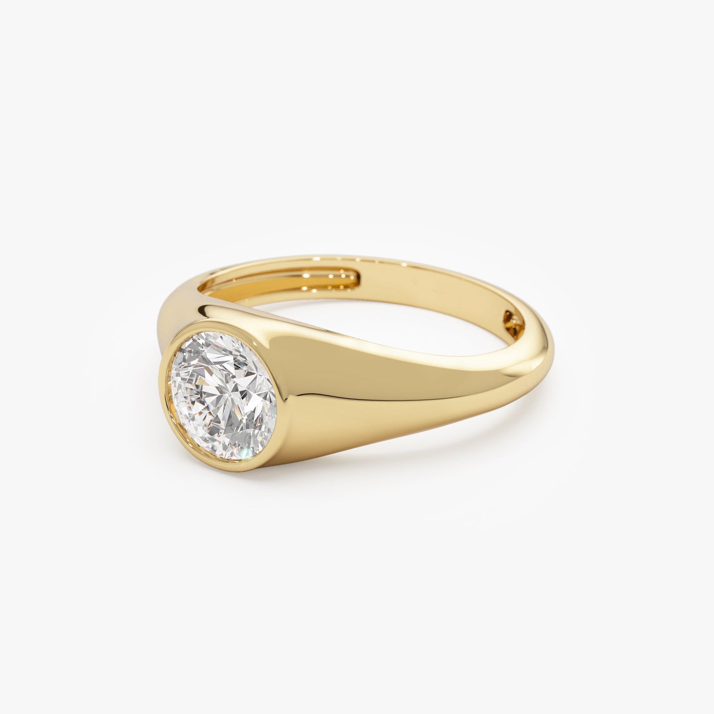 1.00 ctw 14k Round Shaped Lab Grown Diamond Ring - Alina - Geum Jewels