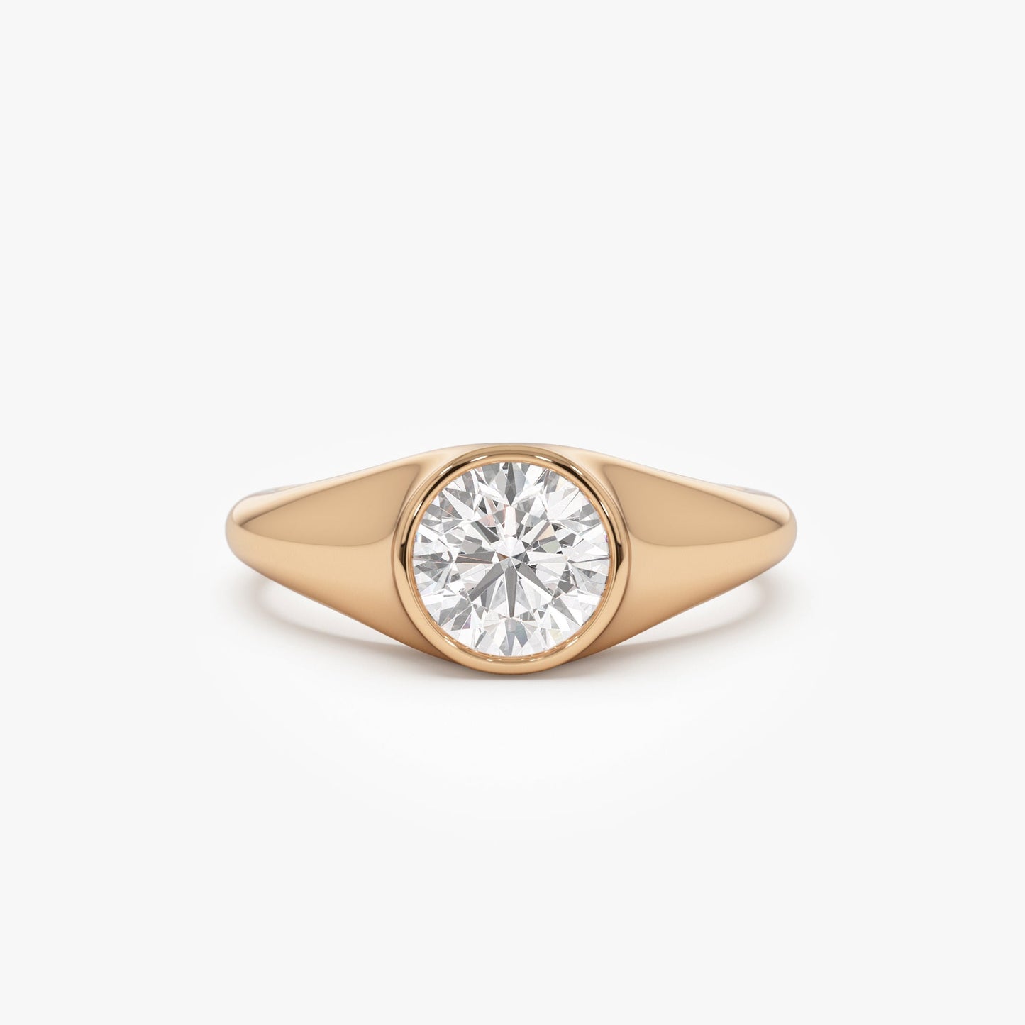 1.00 ctw 14k Round Shaped Lab Grown Diamond Ring - Alina - Geum Jewels