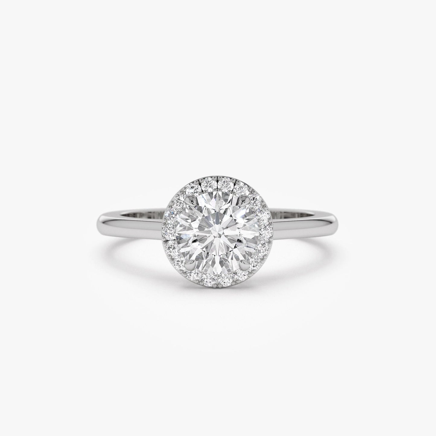 1.20 ctw 14k Halo Setting Round Lab Grown Diamond Engagement Ring - Vivien - Geum Jewels