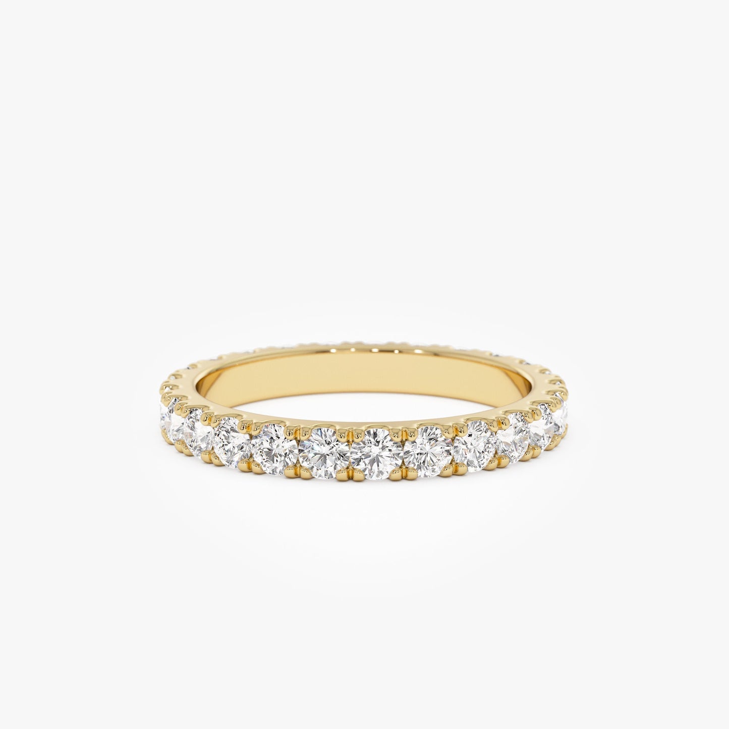 1.25 ctw 14k Pave Setting Full Eternity Lab Grown Diamond Ring - Elena - Geum Jewels