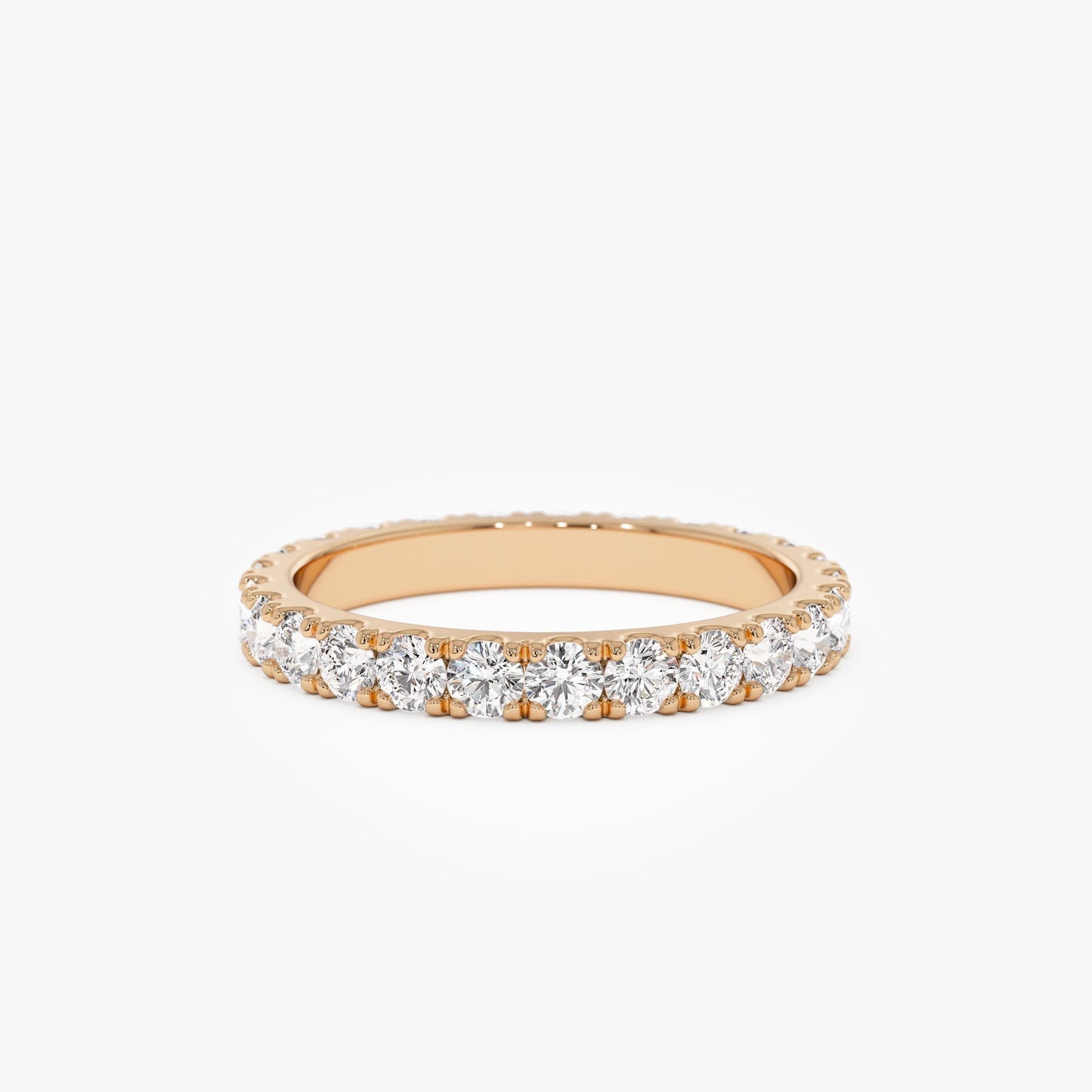 1.25 ctw 14k Pave Setting Full Eternity Lab Grown Diamond Ring - Elena - Geum Jewels