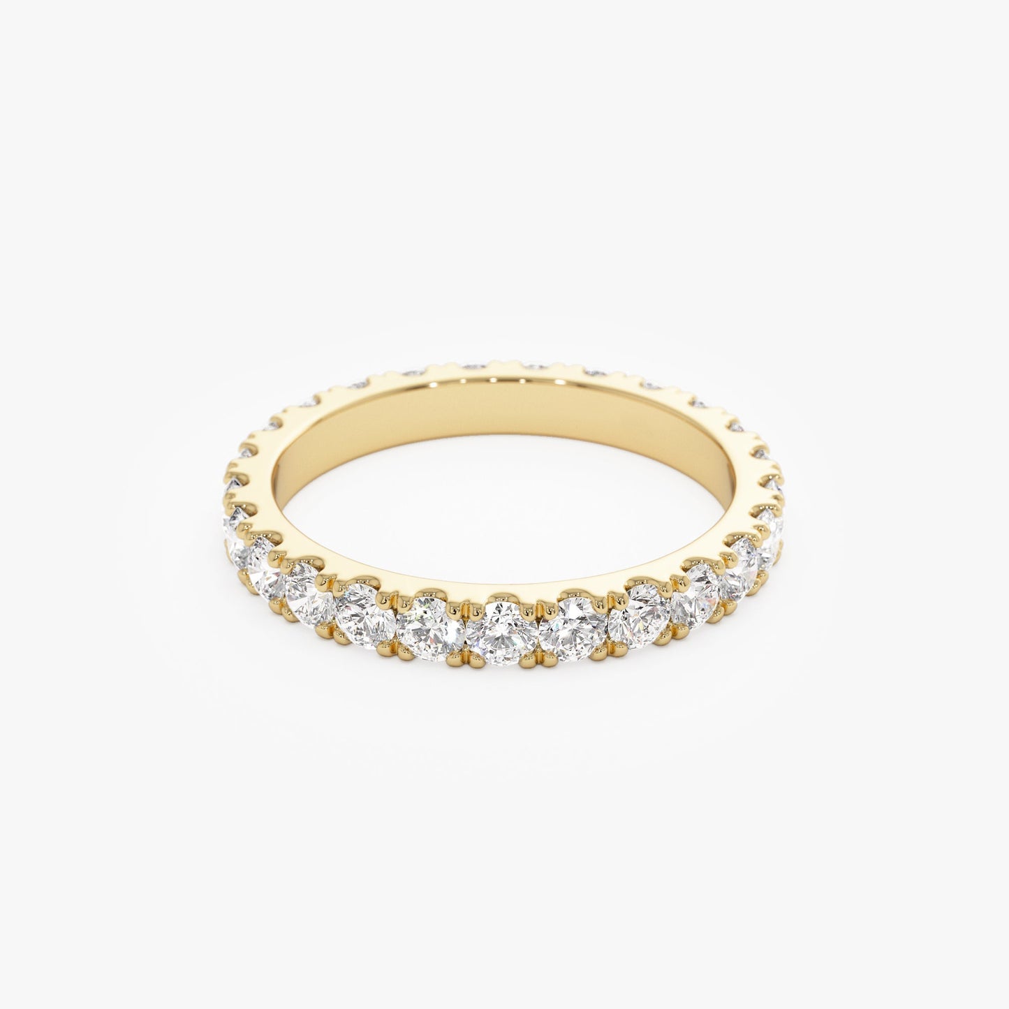 1.25 ctw 14k Pave Setting Full Eternity Lab Grown Diamond Ring - Elena - Geum Jewels