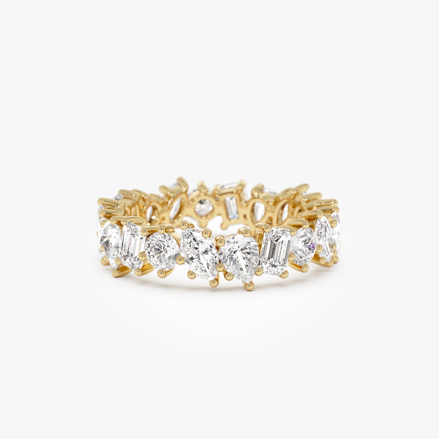 1.85 ctw Multi Shaped Lab Grown Full Eternity Diamond Wedding Ring - Reese - Geum Jewels