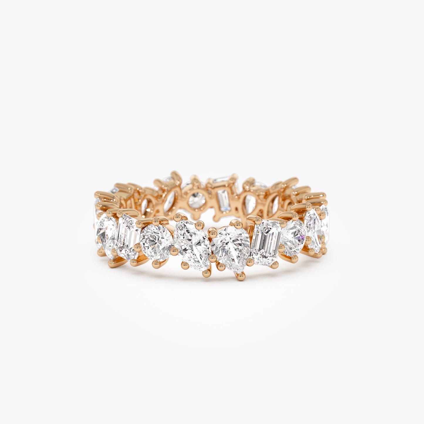 1.85 ctw Multi Shaped Lab Grown Full Eternity Diamond Wedding Ring - Reese - Geum Jewels