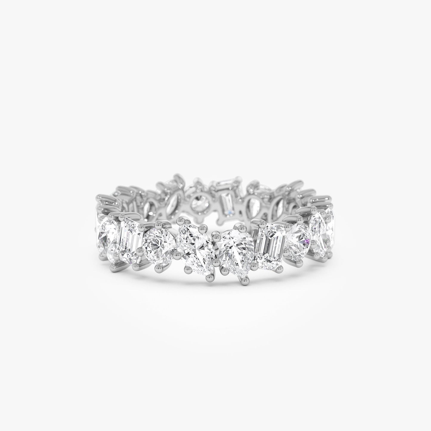 1.85 ctw Multi Shaped Lab Grown Full Eternity Diamond Wedding Ring - Reese - Geum Jewels