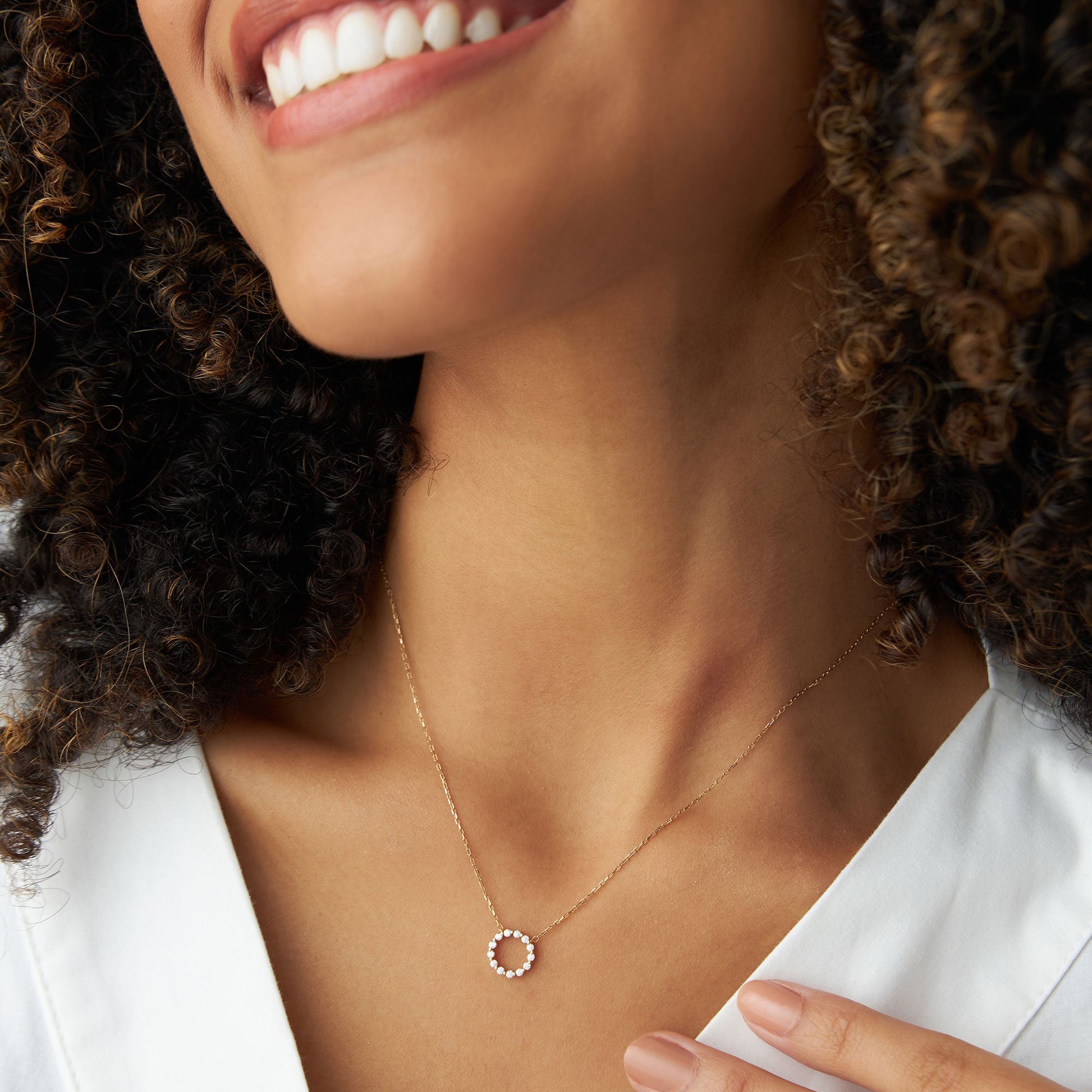14k Diamond Circle of Life Necklace 0.25 ctw