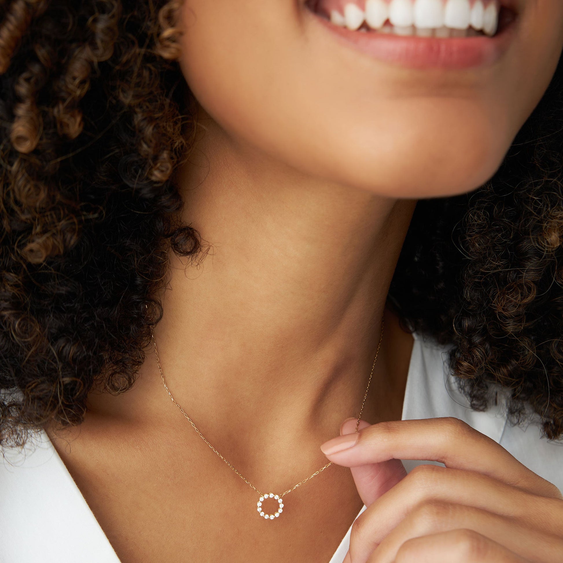 14k Diamond Circle of Life Necklace 0.25 ctw