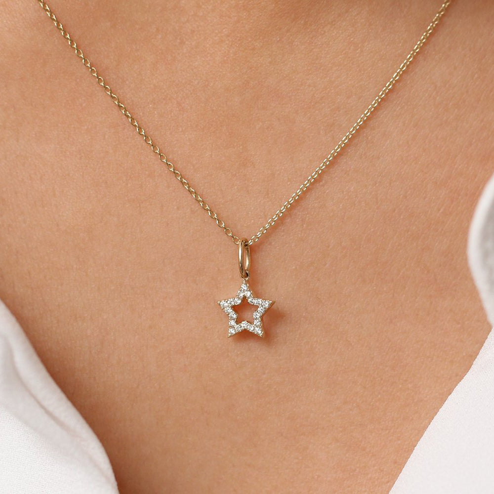 14k Super Star Diamond Layering Necklace