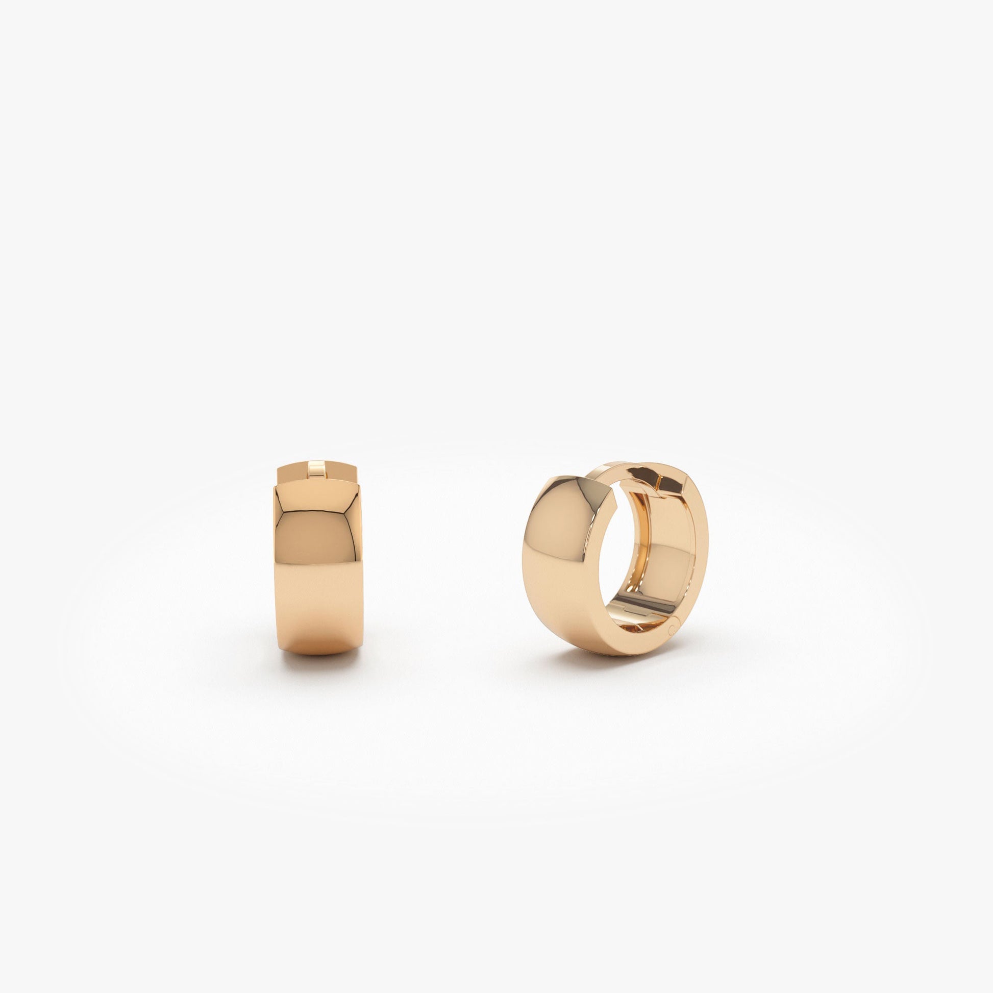 14K Chunky Gold Huggies - Geum Jewels