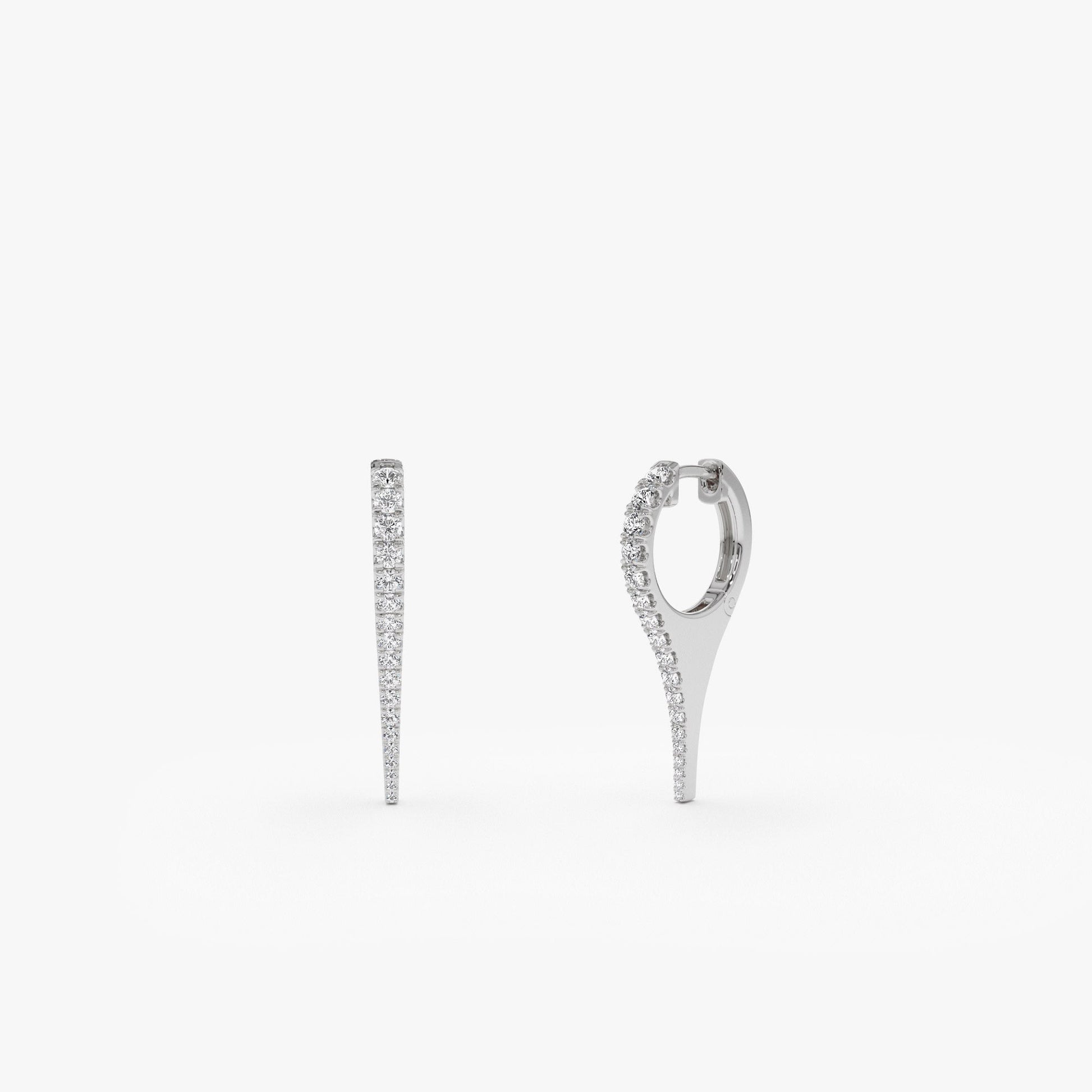 14k Small Diamond Dagger Earrings - Geum Jewels